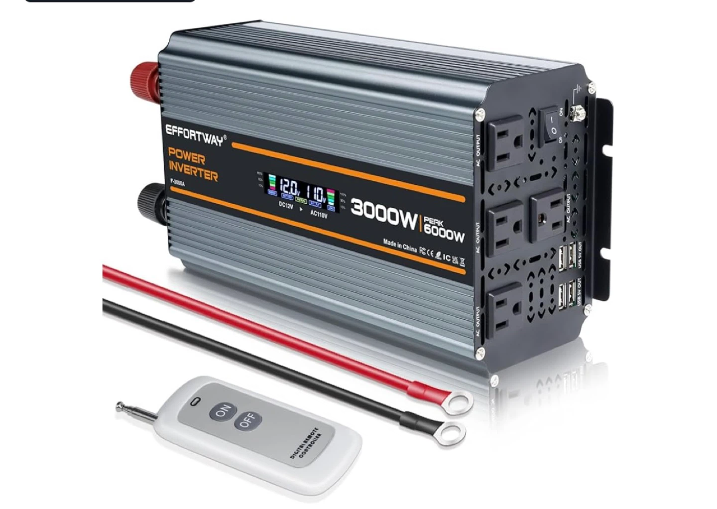 Effortway 3000W Power Inverter with Remote