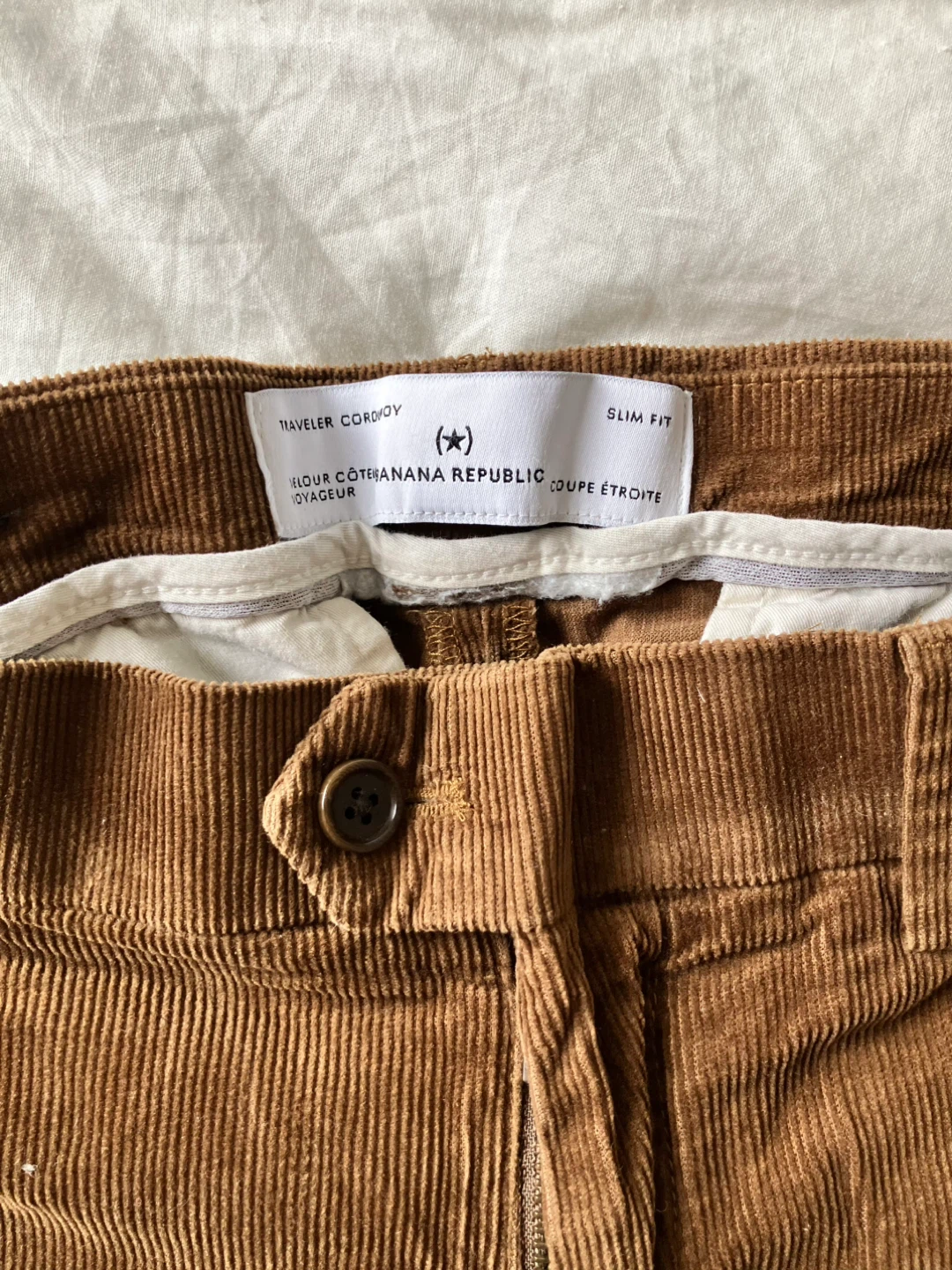 Banana Republic Traveler Corduroy Slim Fit Pants - Brown - photo 2