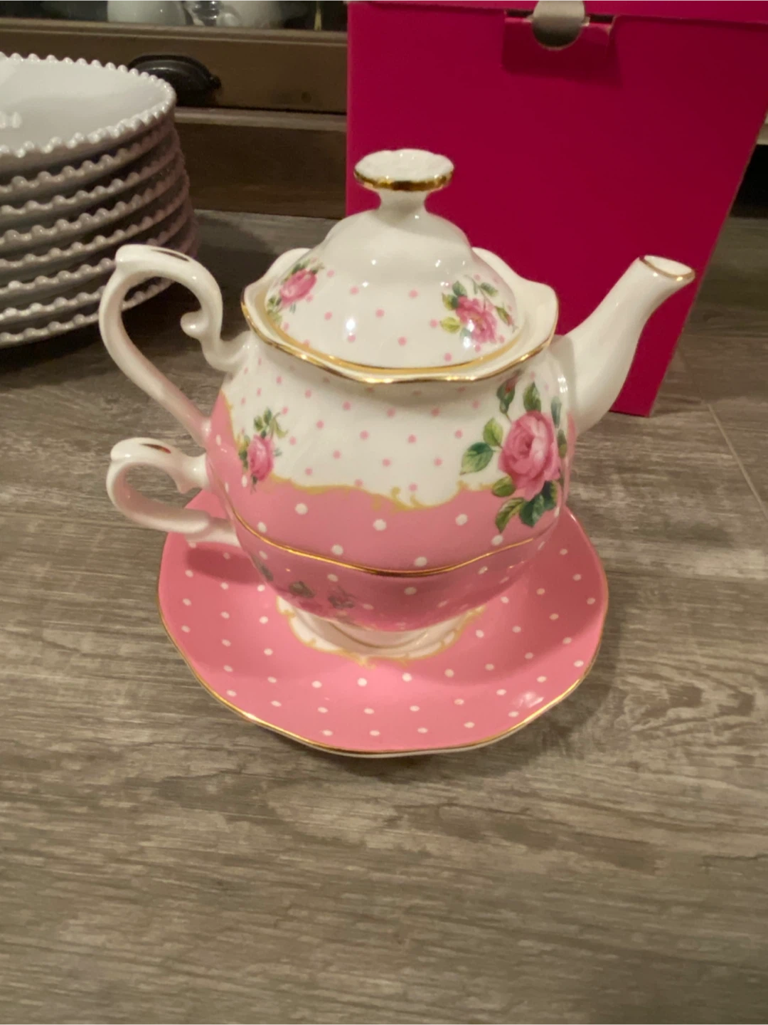 Royal Albert Cheeky Pink Teacup and Saucer Set
