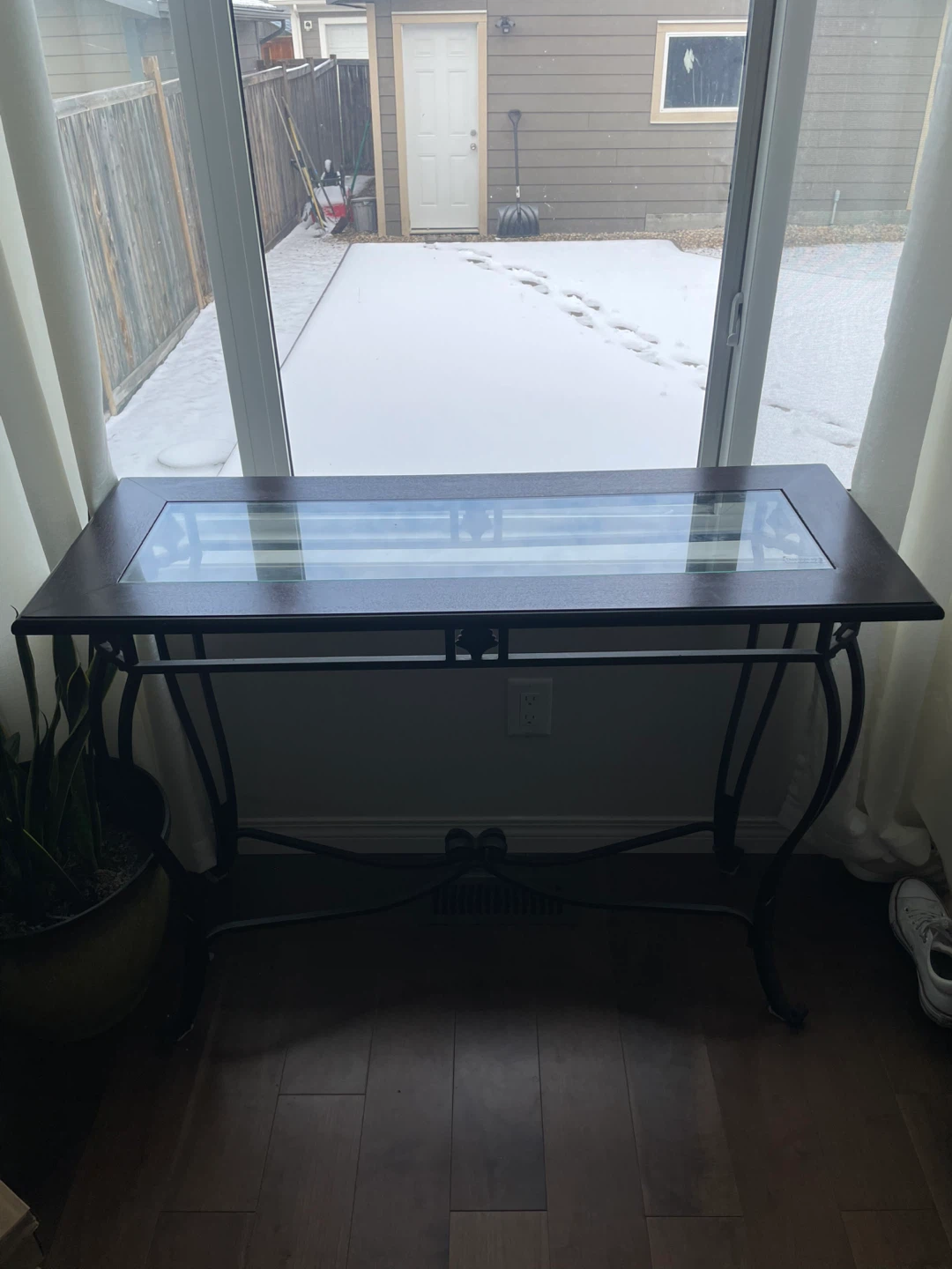 Console Table with Glass Top - photo 2