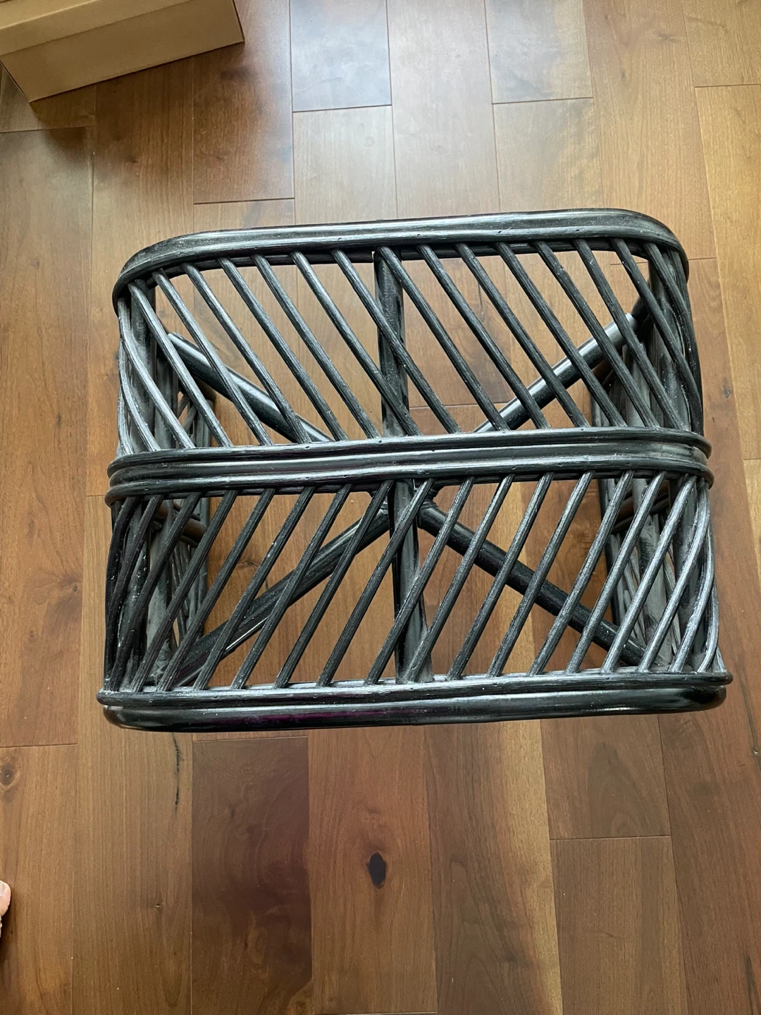 modern black rattan accent table/stool - photo 2