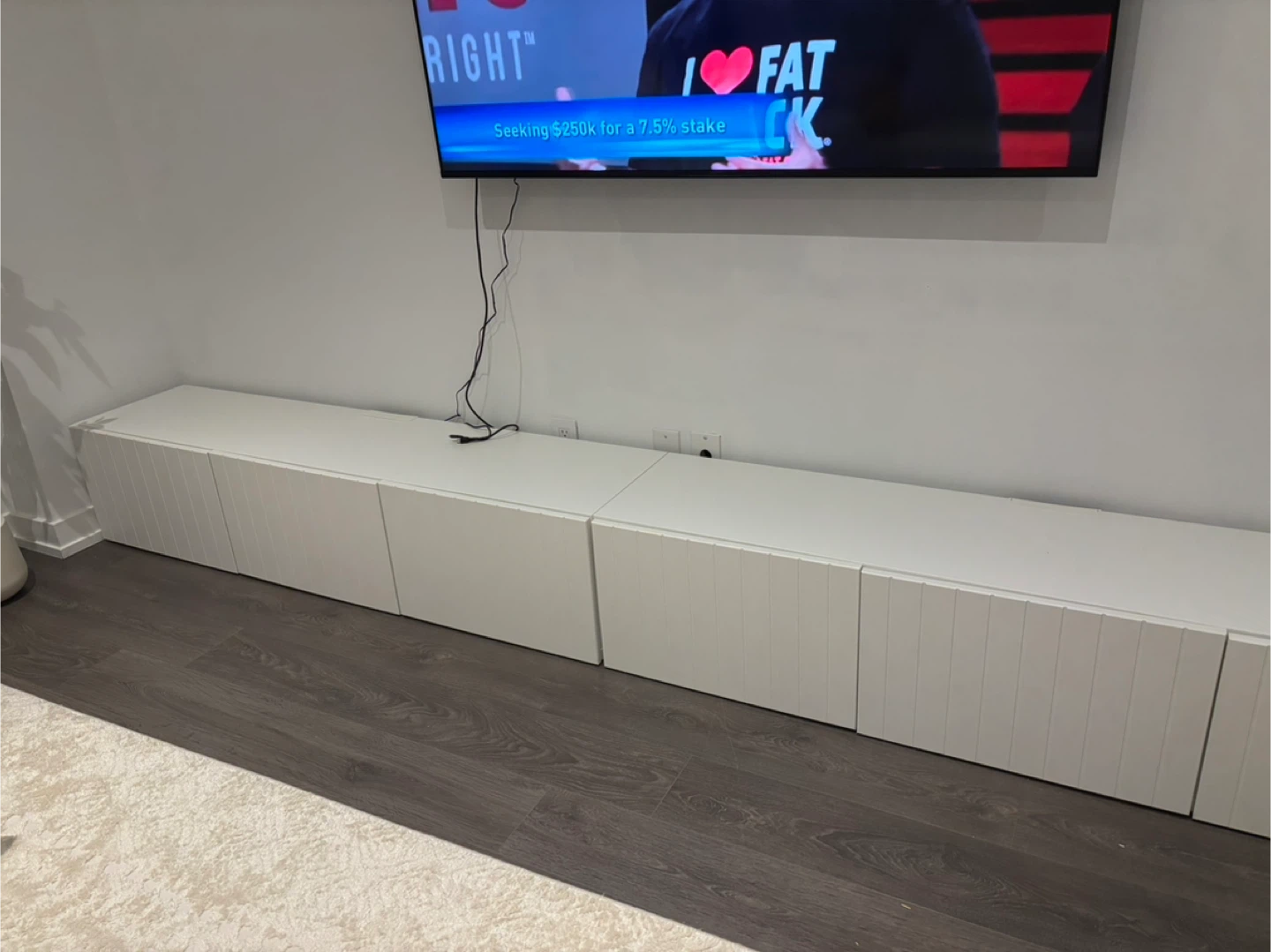 White media console