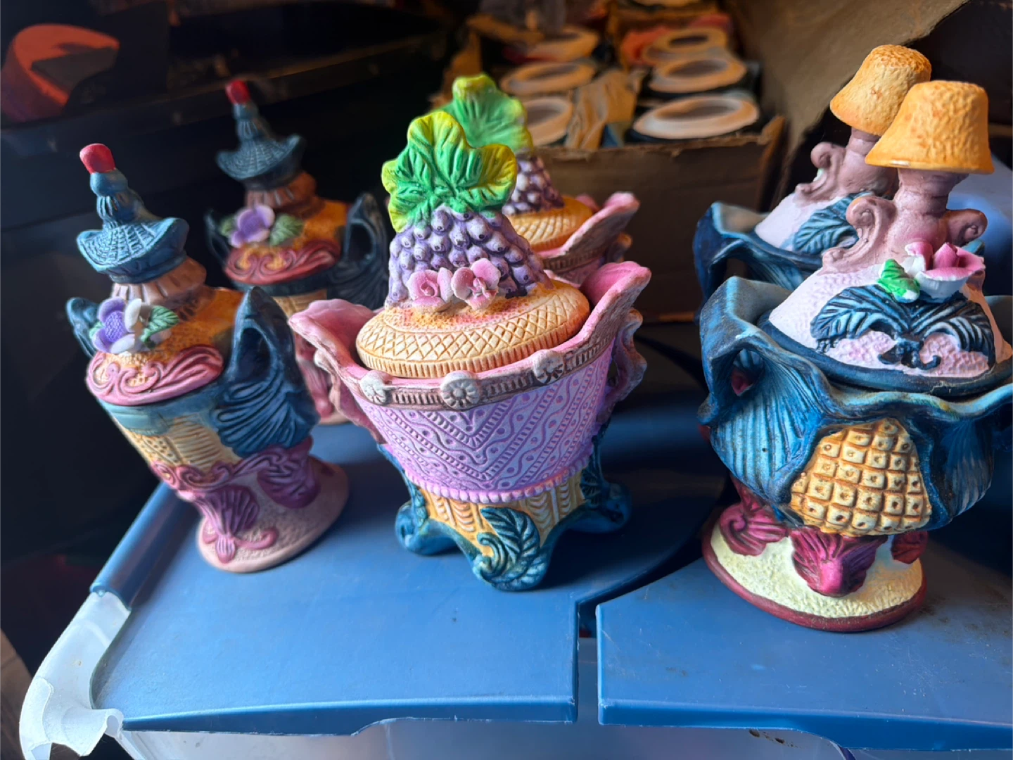 Set of 6 Decorative Ceramic Trinket Boxes - photo 2