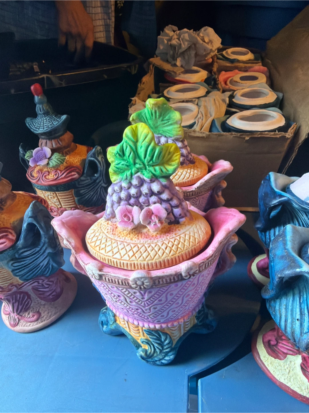 Set of 6 Decorative Ceramic Trinket Boxes - photo 4