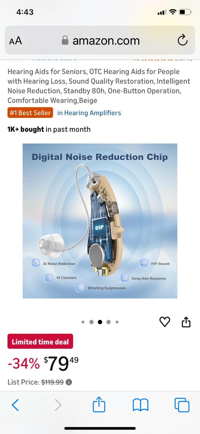 Big Sale-FLAYGO Hearing Aids for Seniors - Beige - photo 3