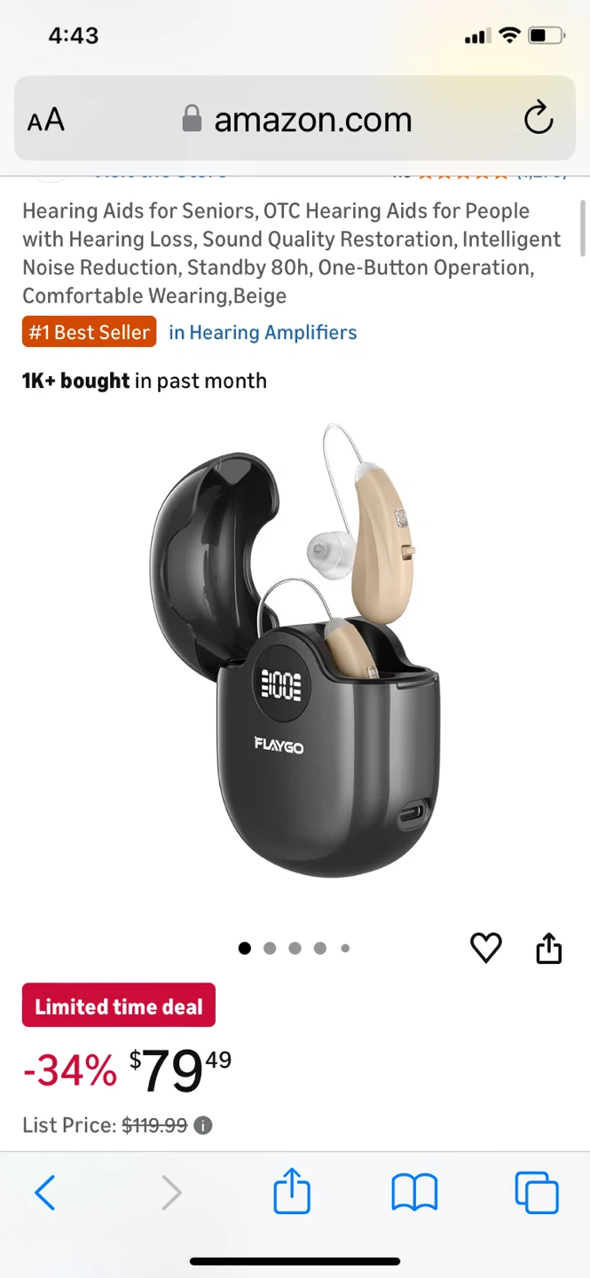 Big Sale-FLAYGO Hearing Aids for Seniors - Beige