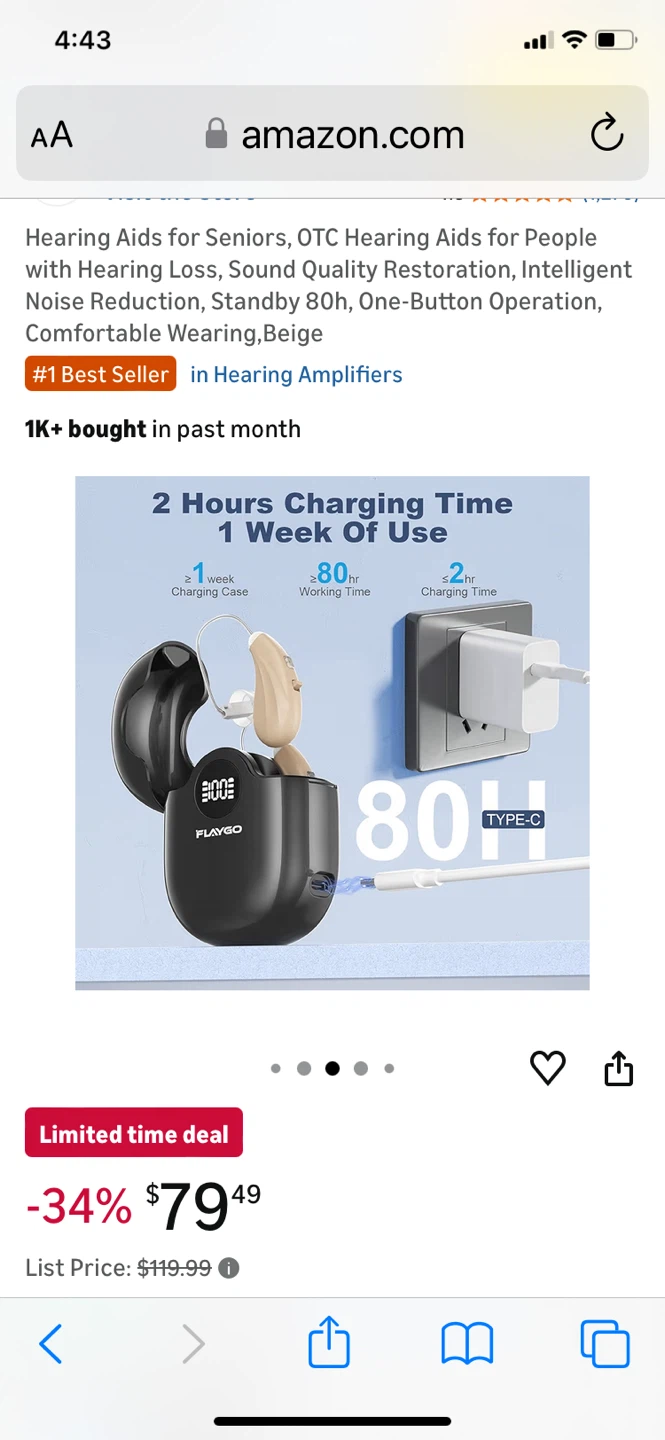 Big Sale-FLAYGO Hearing Aids for Seniors - Beige - photo 4