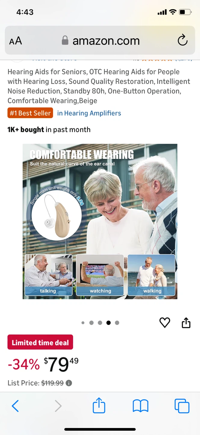 Big Sale-FLAYGO Hearing Aids for Seniors - Beige - photo 5
