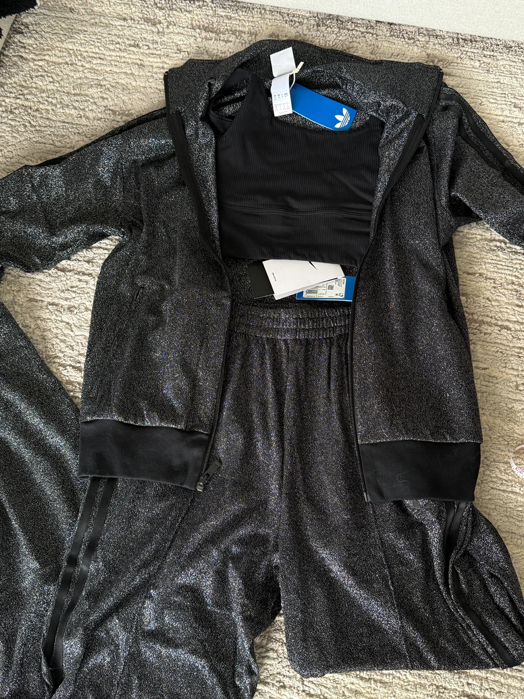 Three pieces:Adidas Tracksuit Set with Sports Bra - photo 3