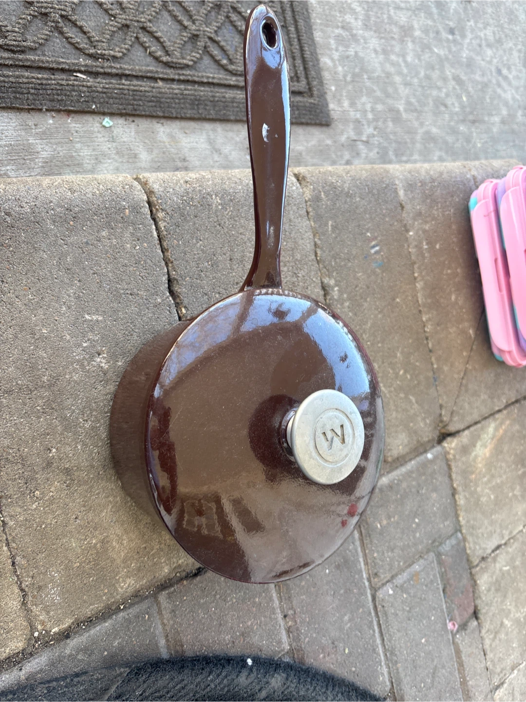 Brown Enamel Pot and Saucepan Set - photo 2