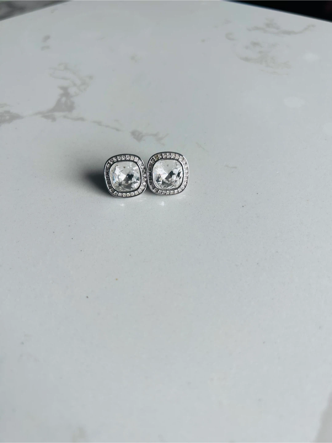 Swarovski Sparkly Square Stud Earrings - photo 2