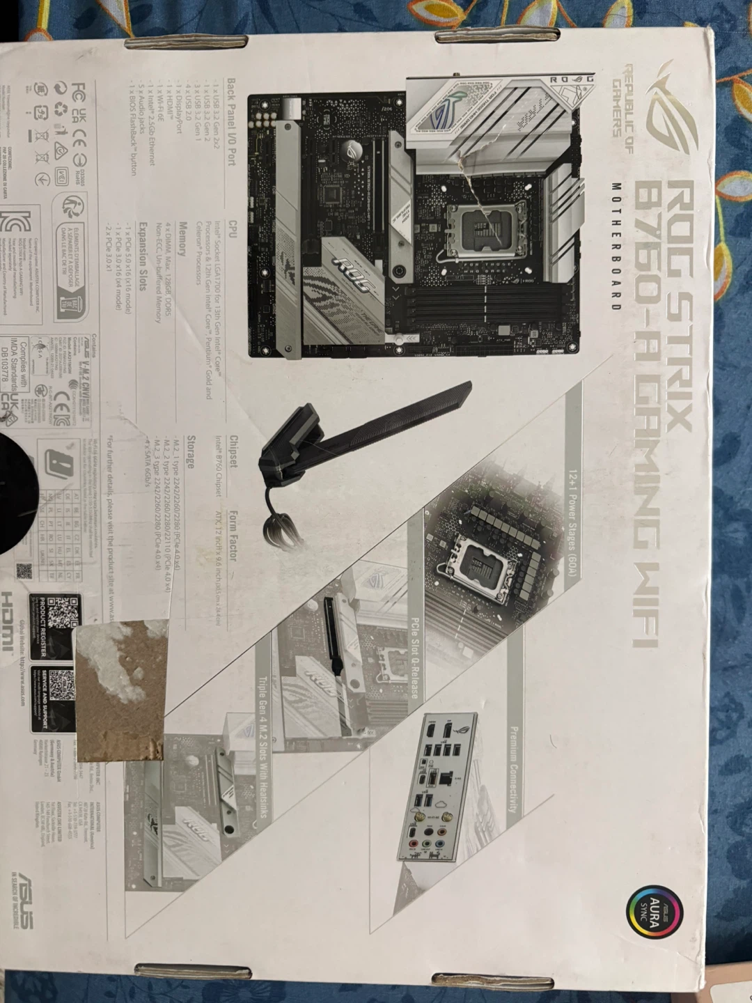 Brand New ASUS ROG STRIX B760-A GAMING WIFI Motherboard - photo 2