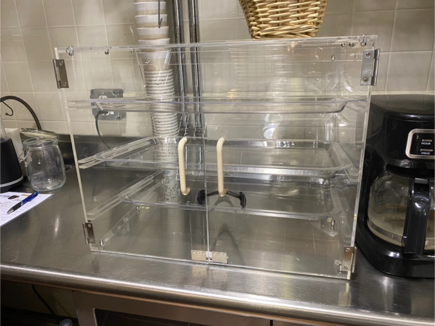 Clear Acrylic Display Case with Double Doors