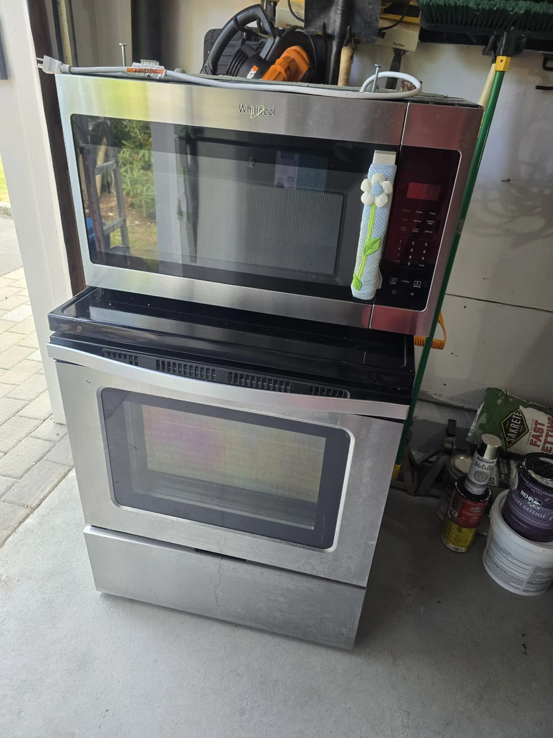 Whirlpool Over-the-Range Microwave and Electric Stove