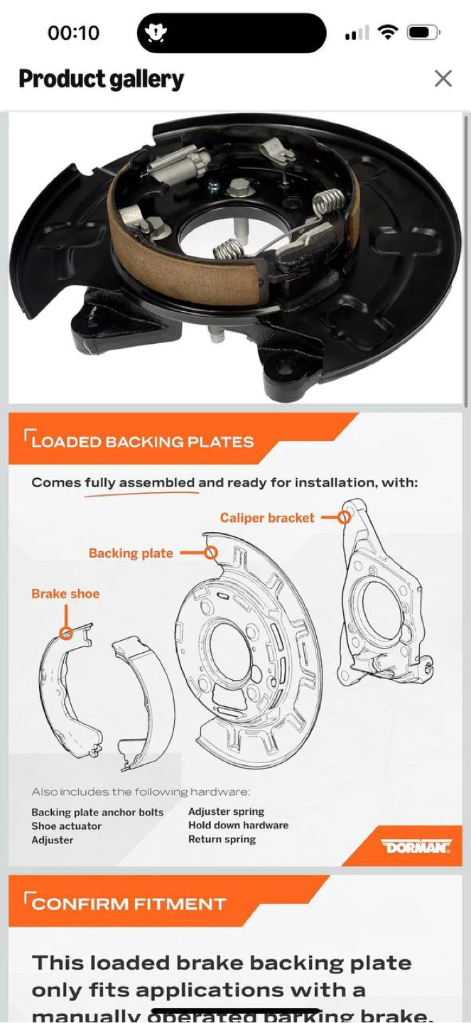 Dorman Parking Brake Assembly Ford F-150 Rear Driver Side 🔧 - photo 3