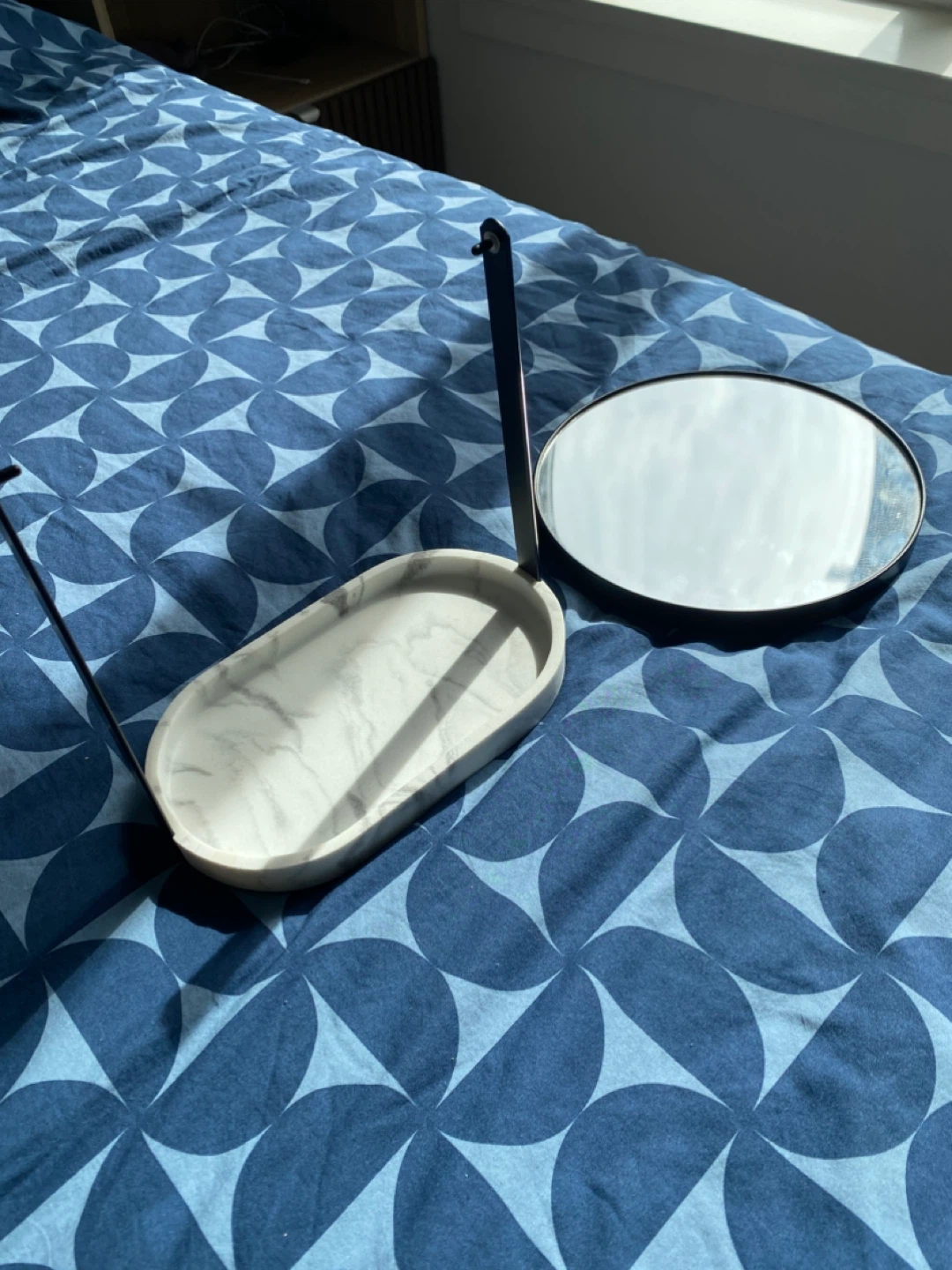 Dual Round Vanity Mirror with Tray - photo 3