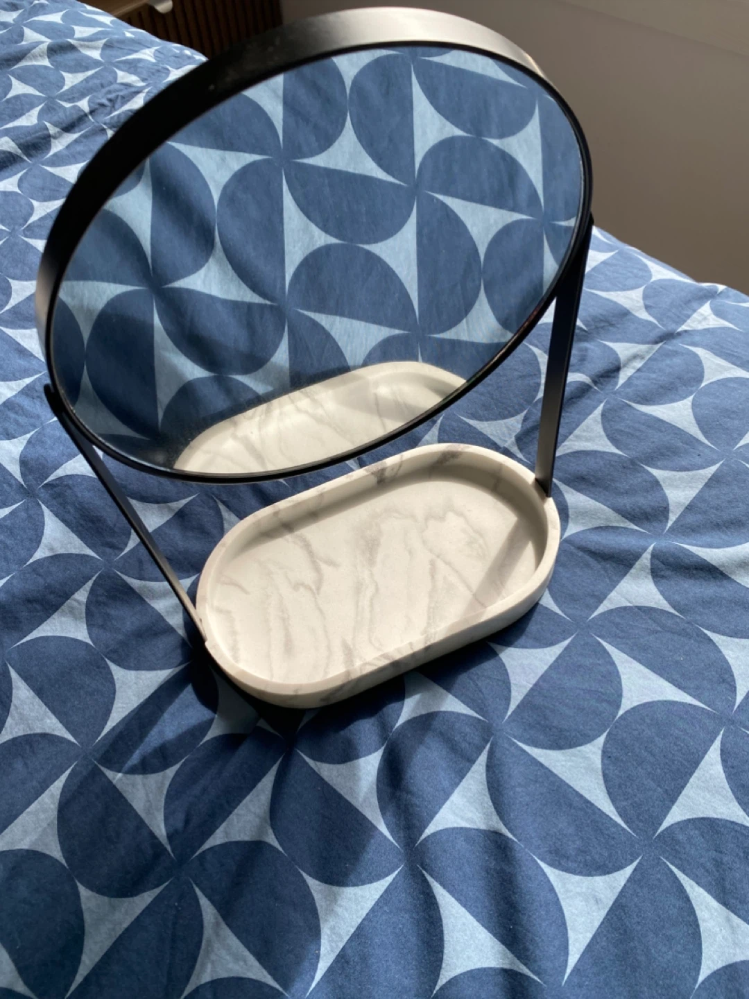 Dual Round Vanity Mirror with Tray - photo 2