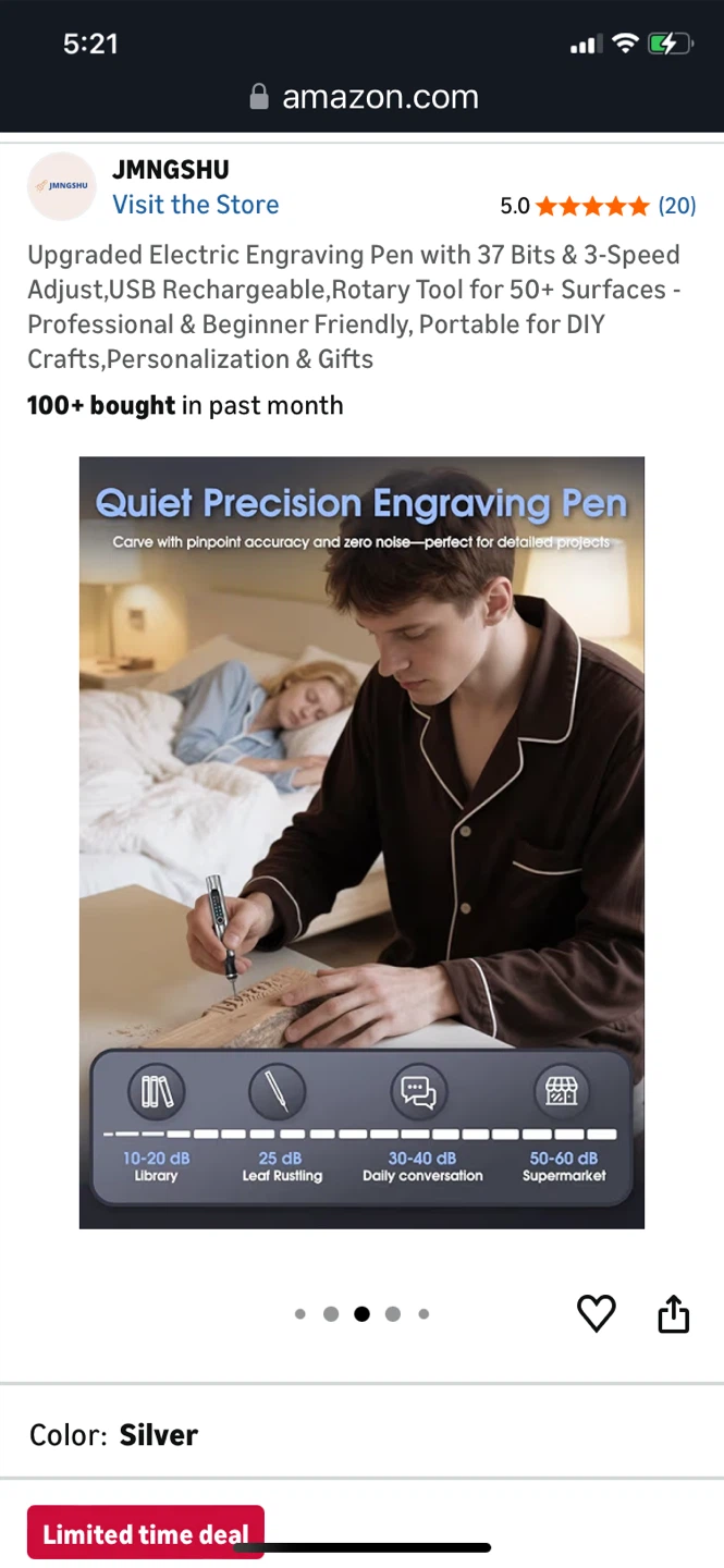 JMGNSHU Upgraded Electric Engraving Pen - Silver - photo 4