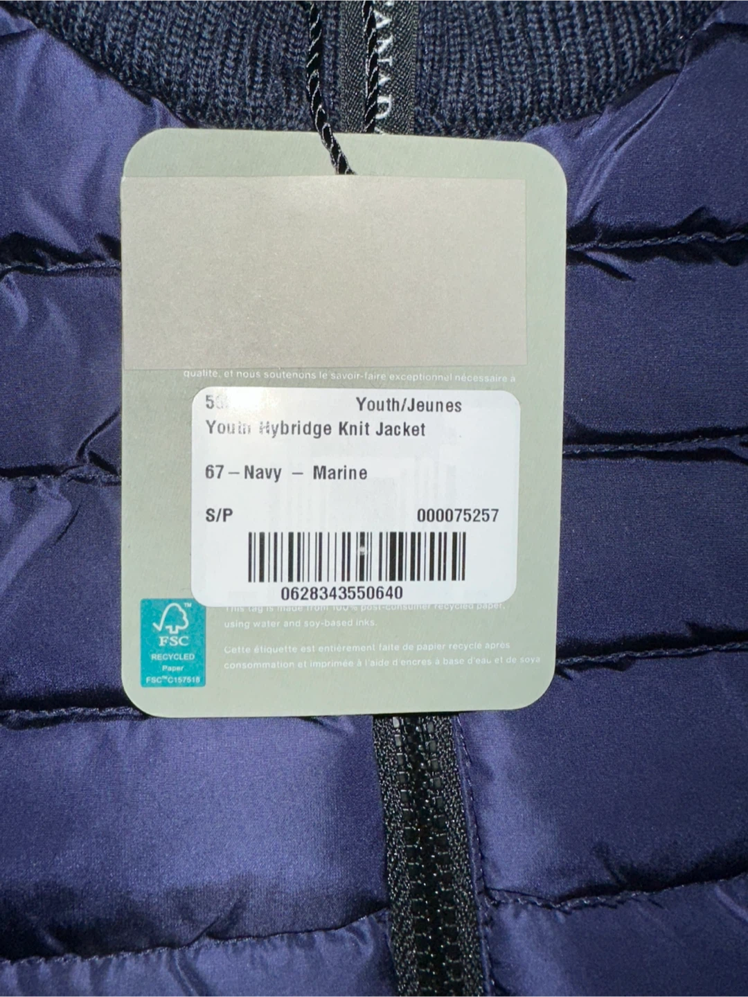 Canada Goose Youth Hybridge Knit Jacket Navy S/P - photo 3