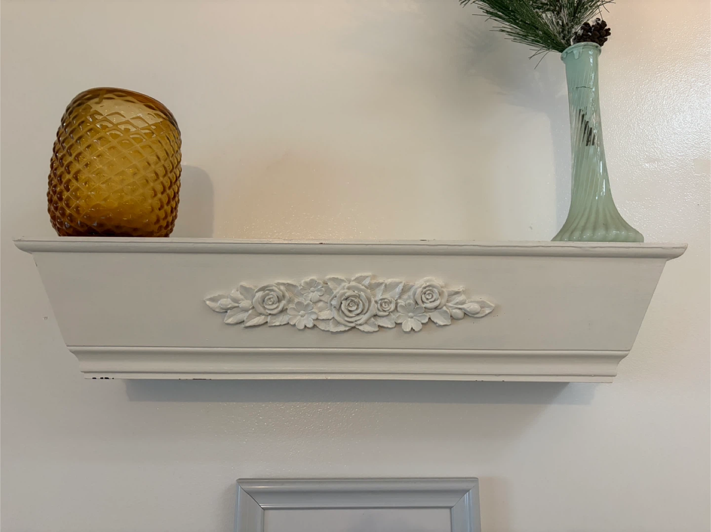 White shelves x2