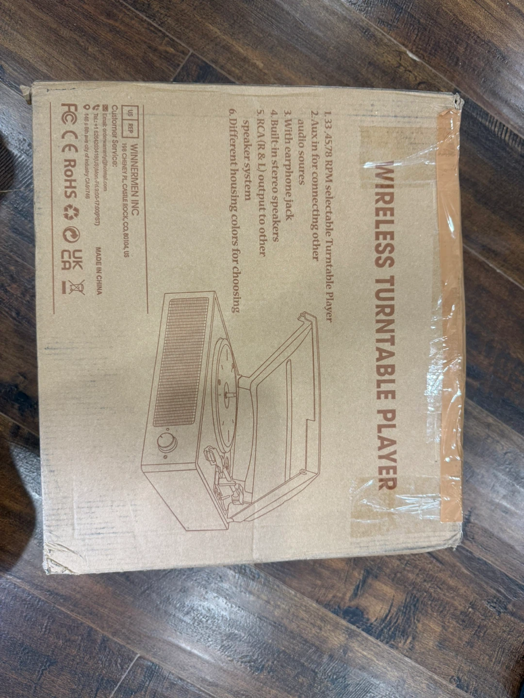 Open box vinyl Turntable Player - photo 4