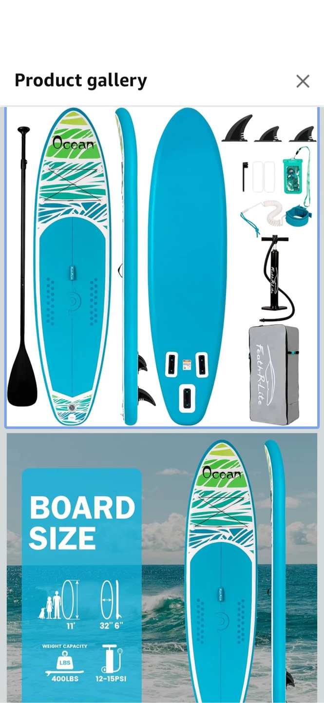 New FunWater Inflatable Paddleboard Stand Up