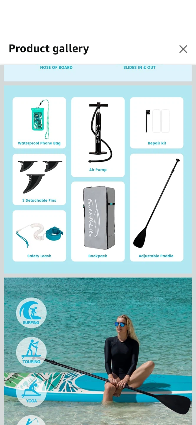 New FunWater Inflatable Paddleboard Stand Up - photo 3
