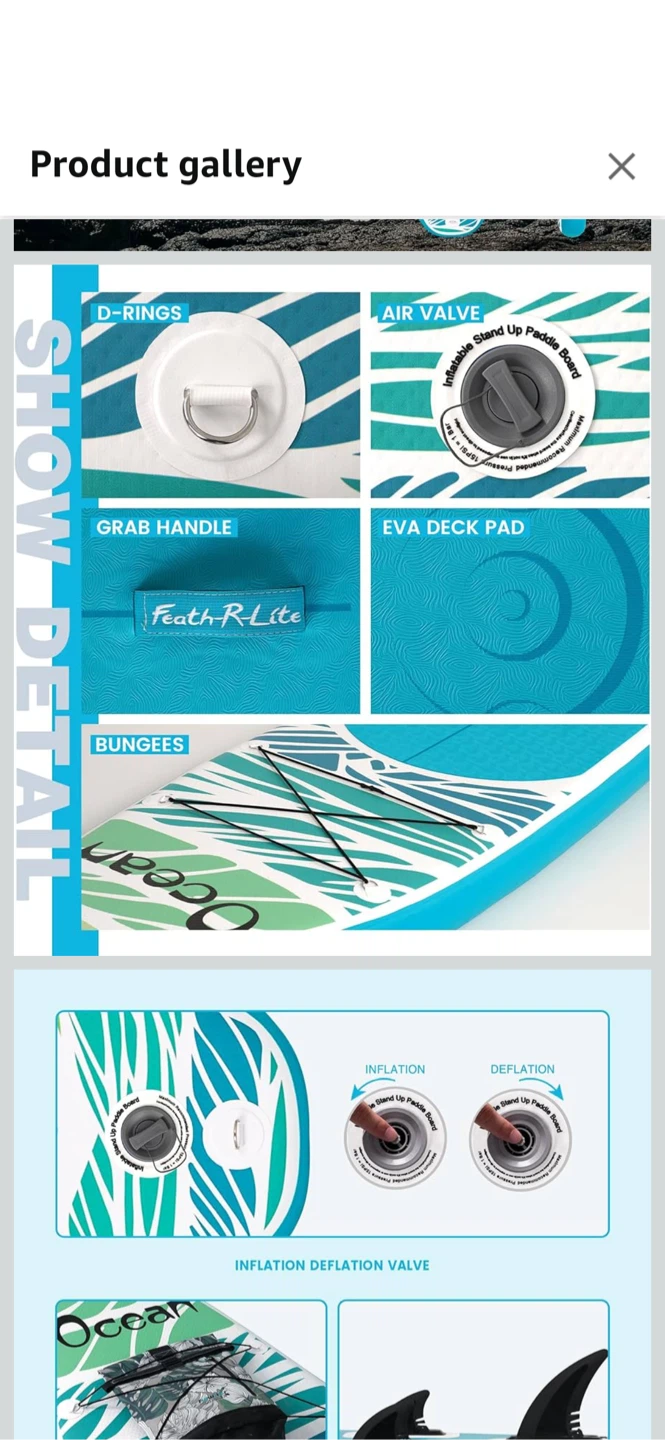 New FunWater Inflatable Paddleboard Stand Up - photo 2