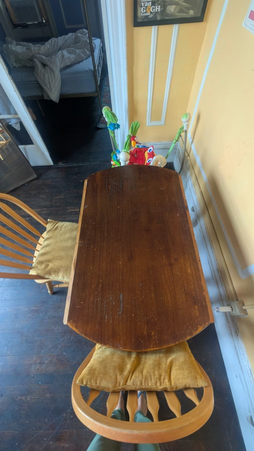 Wooden Dining Table with 2 Chairs - photo 2