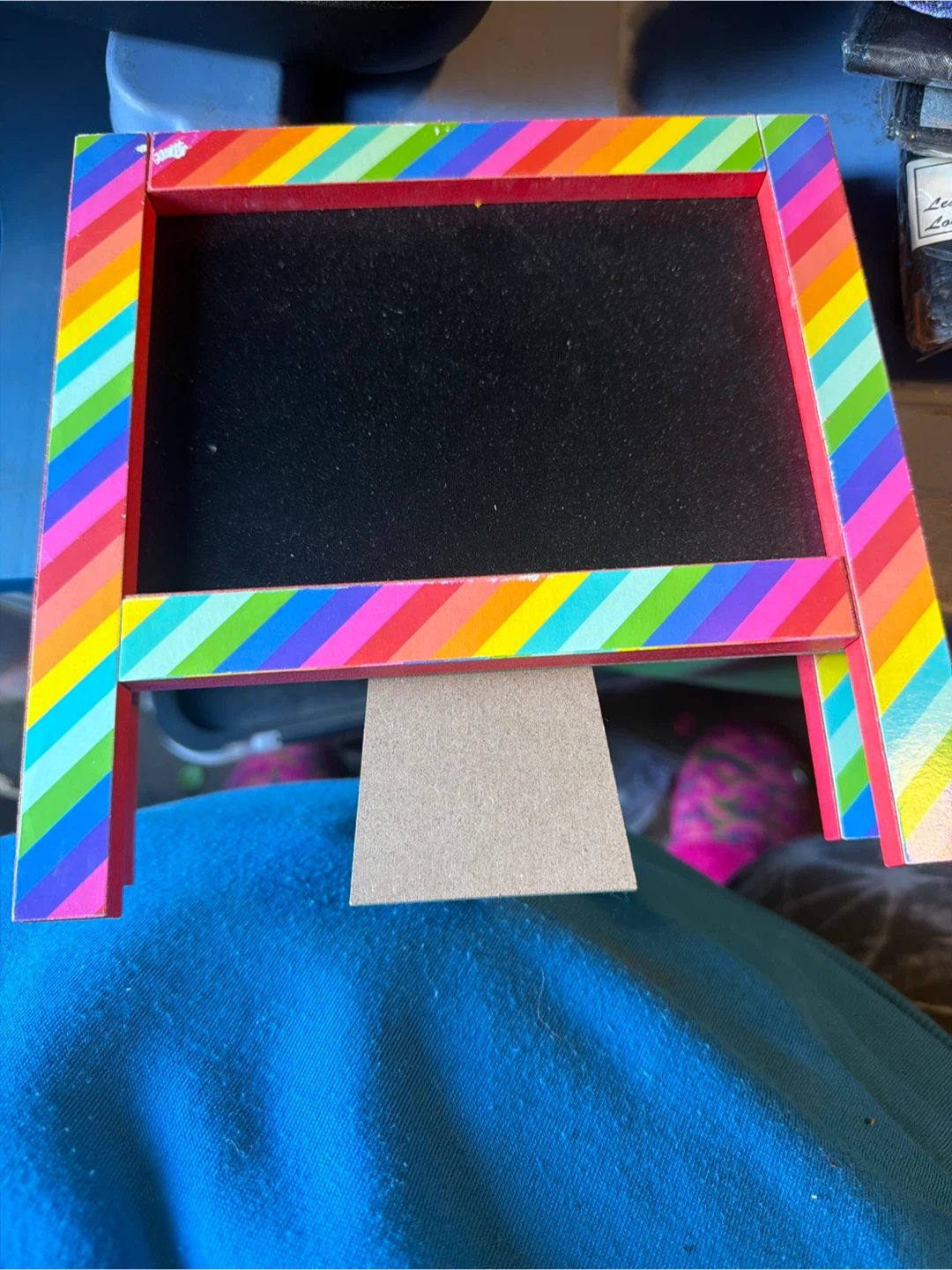 2 Mini Chalkboards with Rainbow Frame
