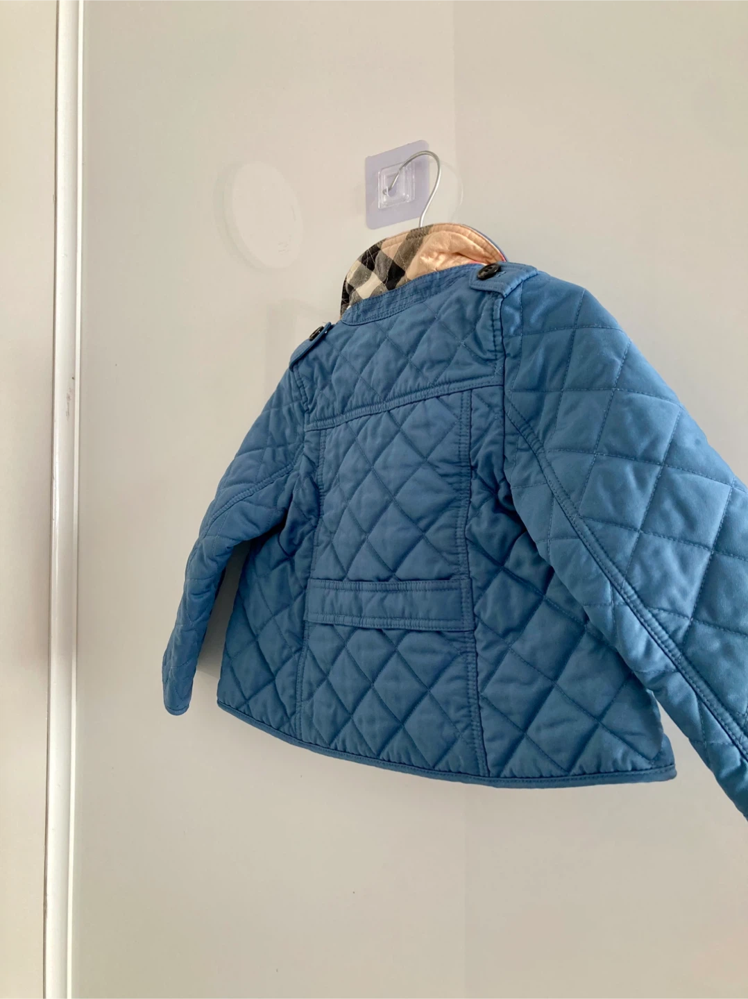 Baby Burberry Quilted Jacket - Blue - 12 Months - photo 4