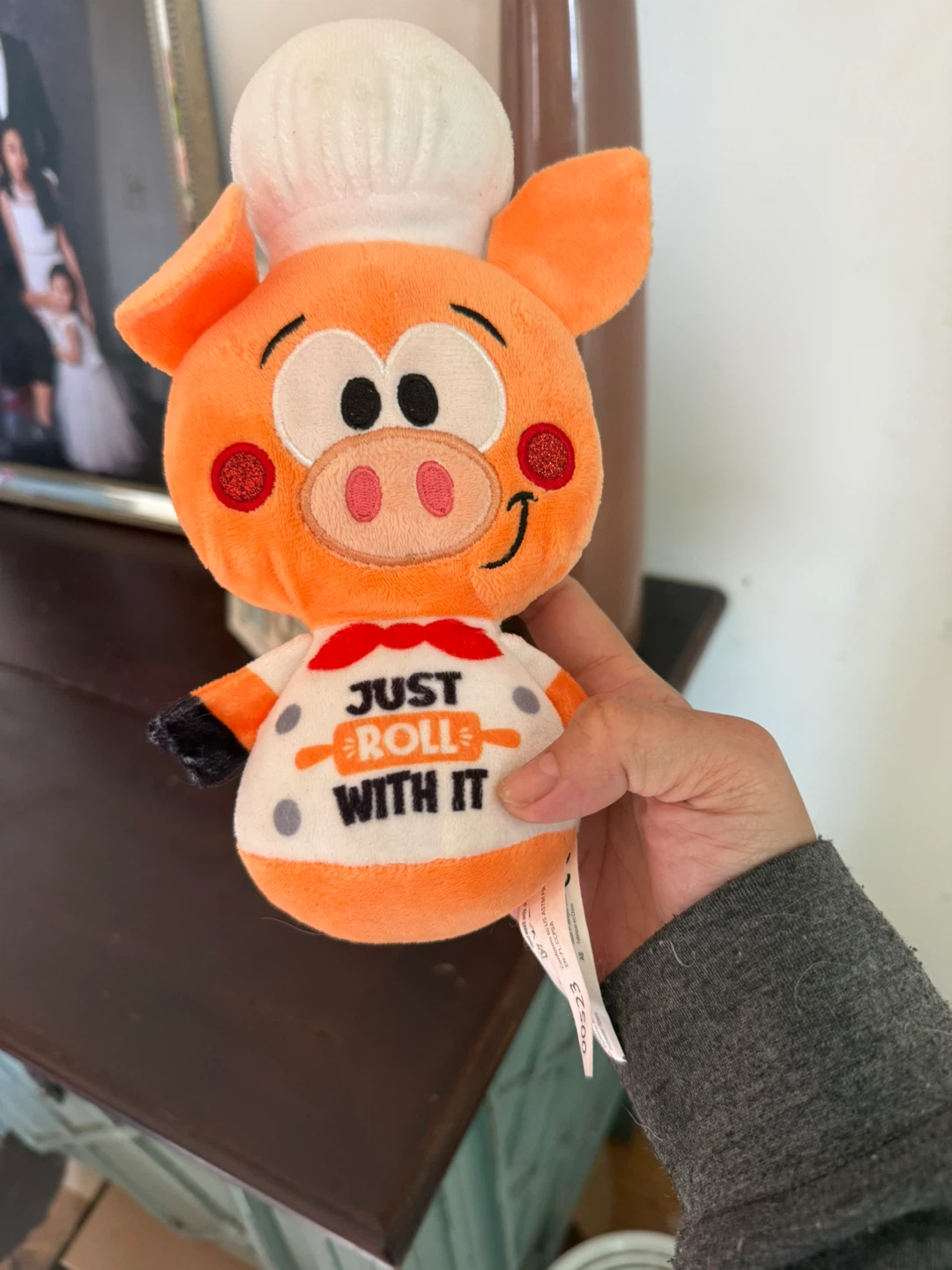 Orange Pig Chef Plush "Just Roll With It"