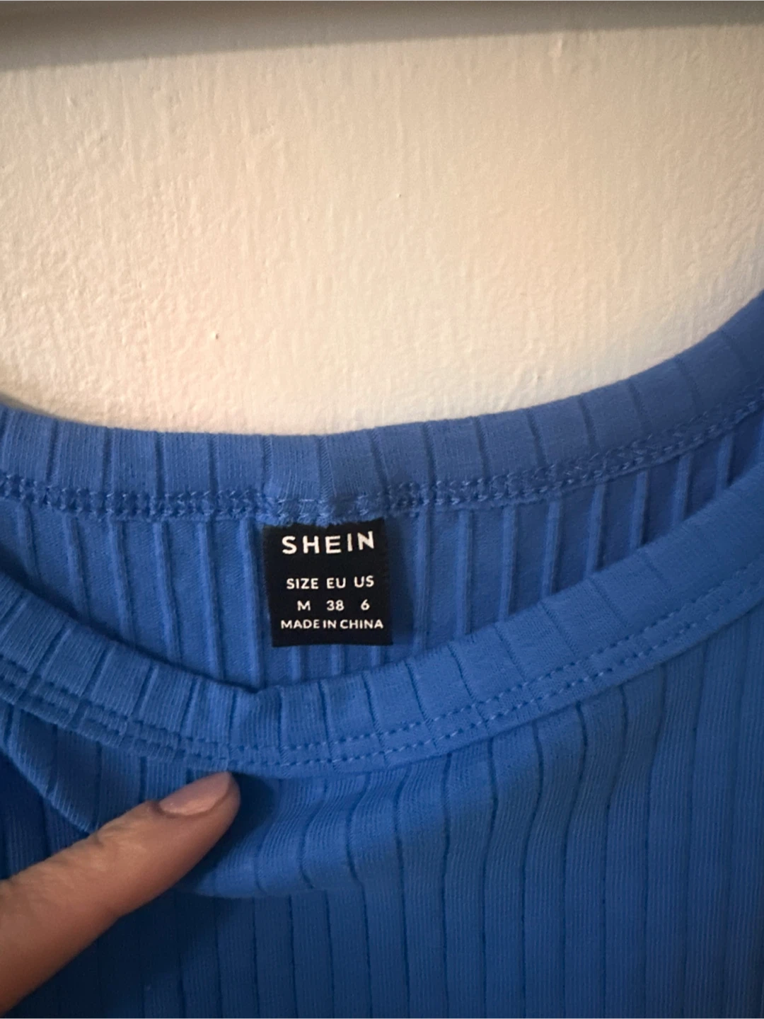 SHEIN Blue Ribbed Tank Dress Size M - photo 2