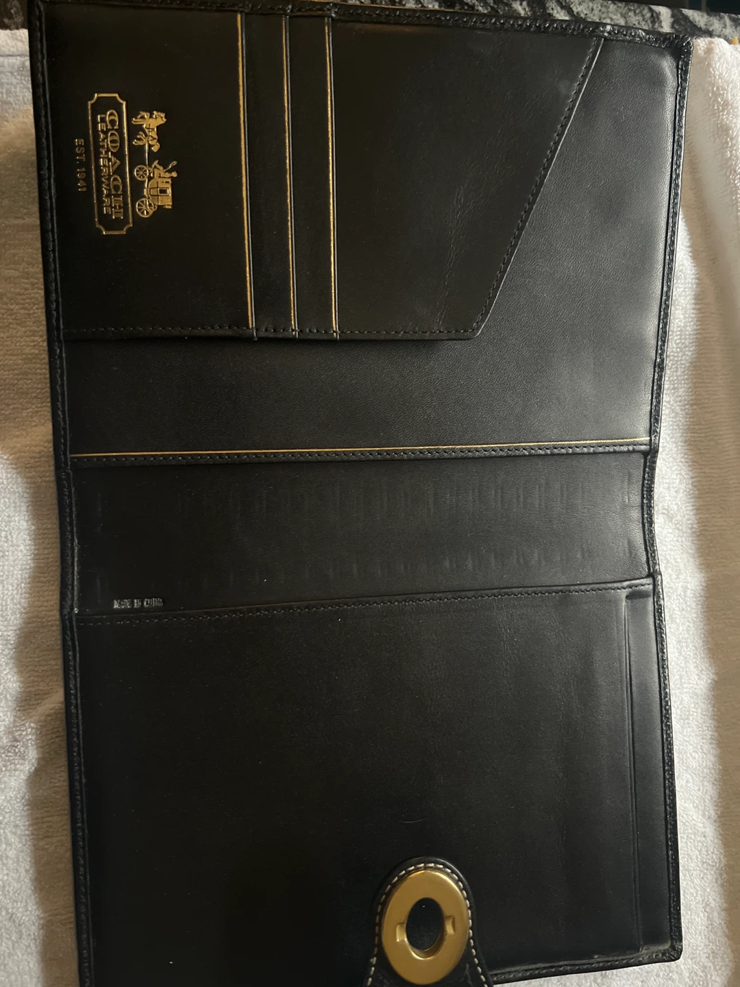 Coach Black Leather Planner Organizer - photo 3
