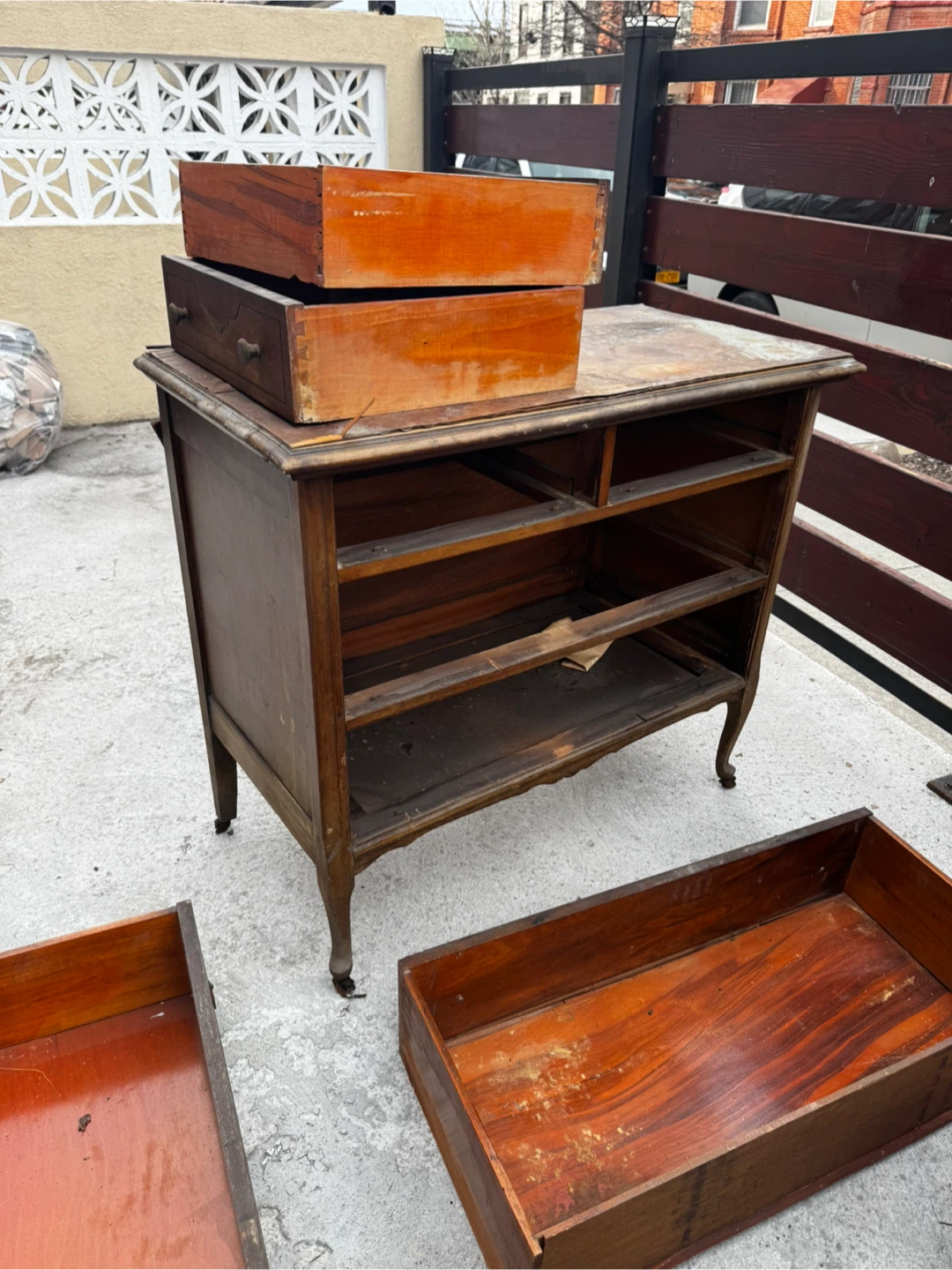 Vintage Wooden Dresser with Drawers