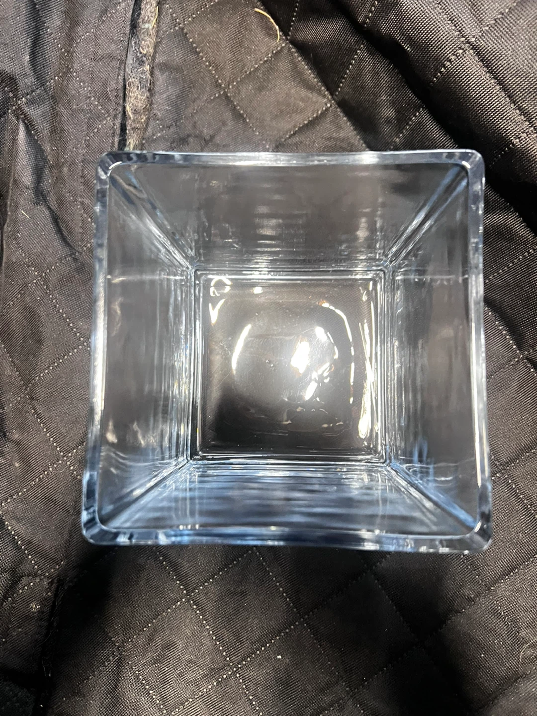 Clear Glass Square Vase - photo 2