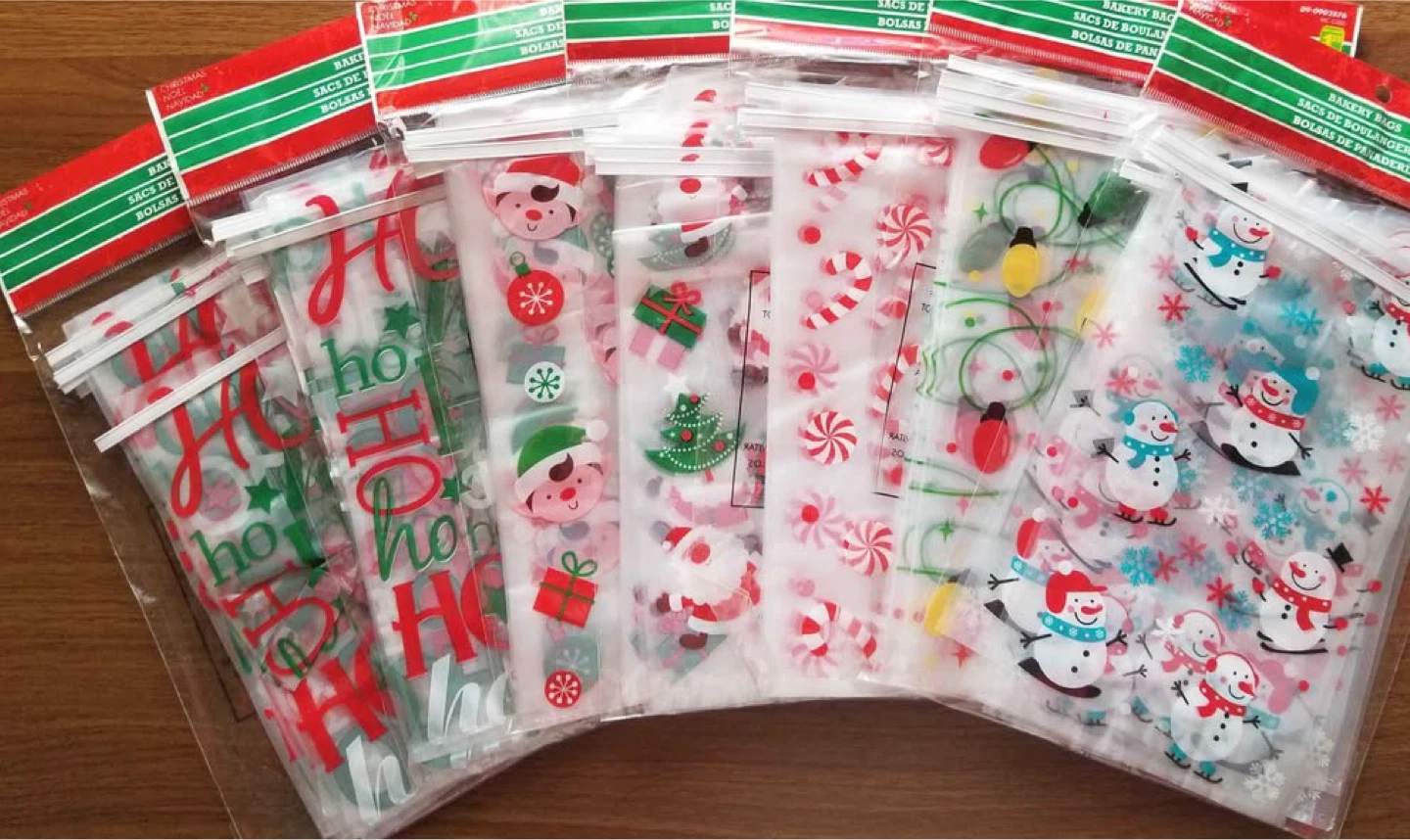 Christmas Themed Bakery Bags - 7 Packs New