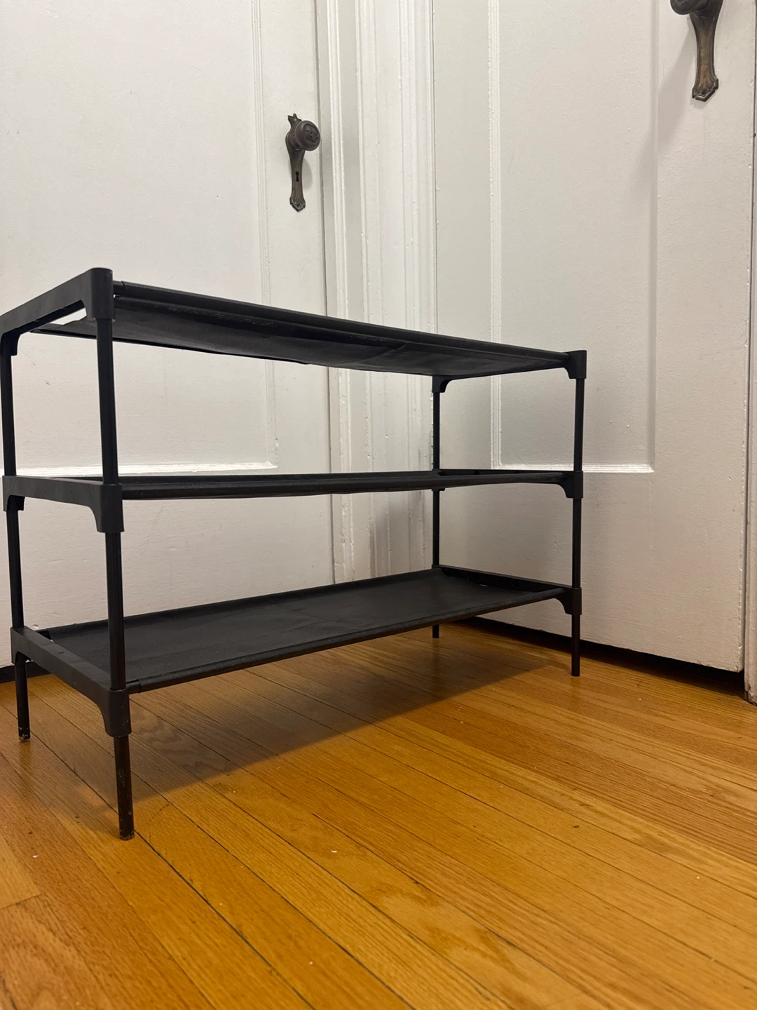 Black 3-Tier Shoe Rack - photo 3