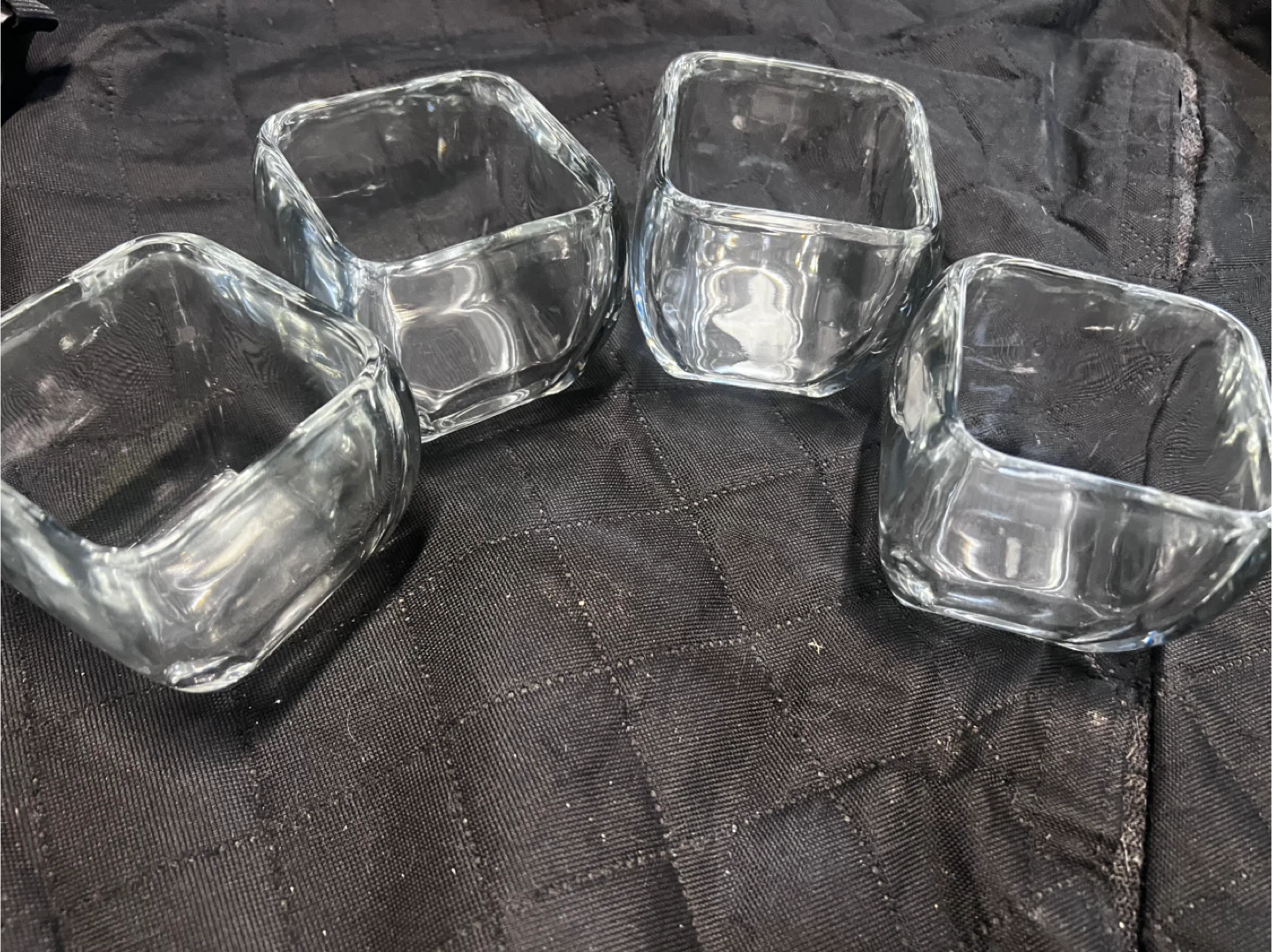 Set of 4 Square Glass Votive Holders - photo 2