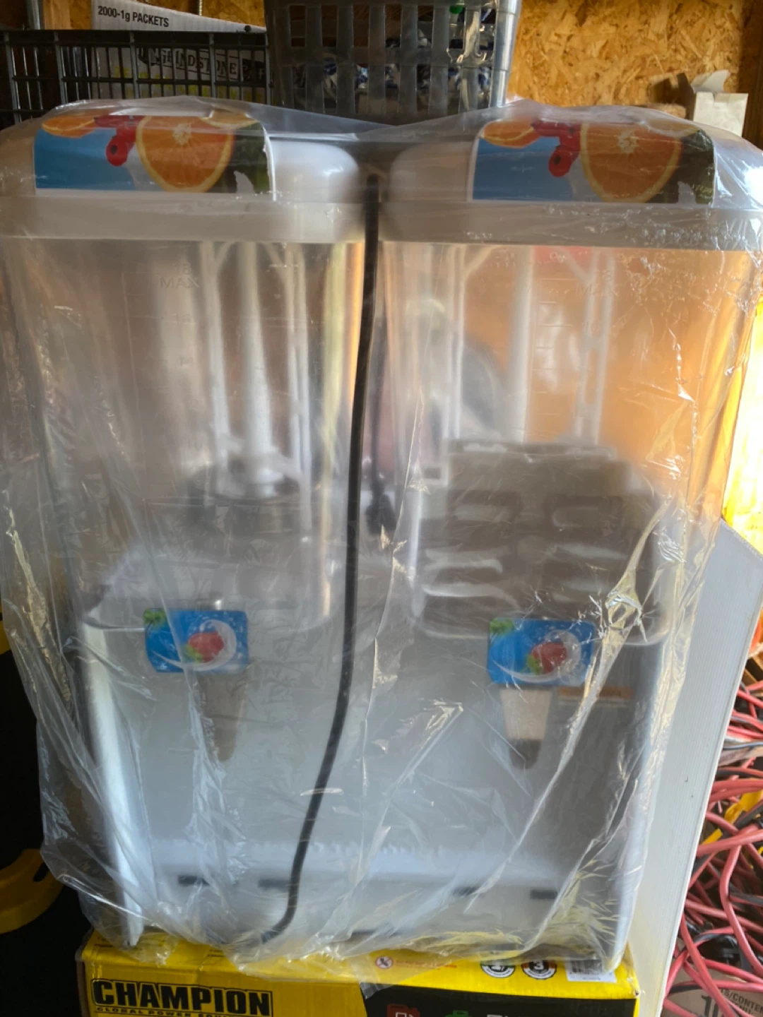 Commercial Double Bowl Juice Dispenser