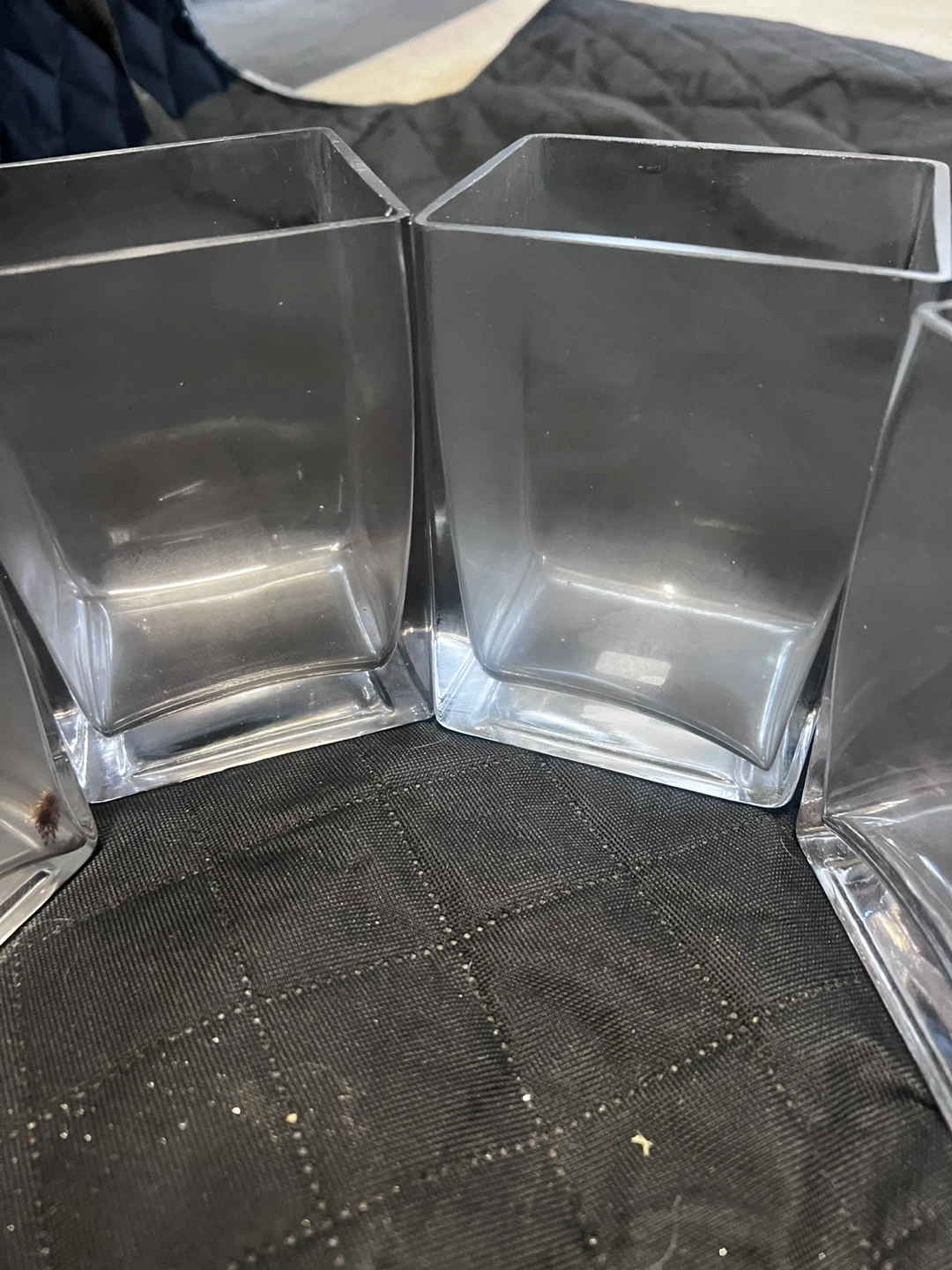 Set of 4 Square Clear Glass Vases - photo 2