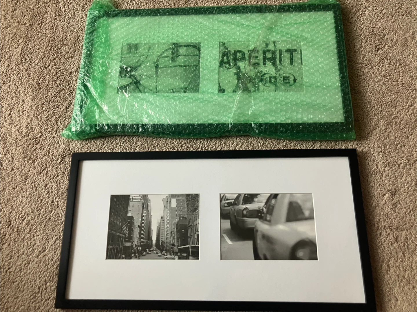 2 NEW Double Picture Frames + City Street Prints