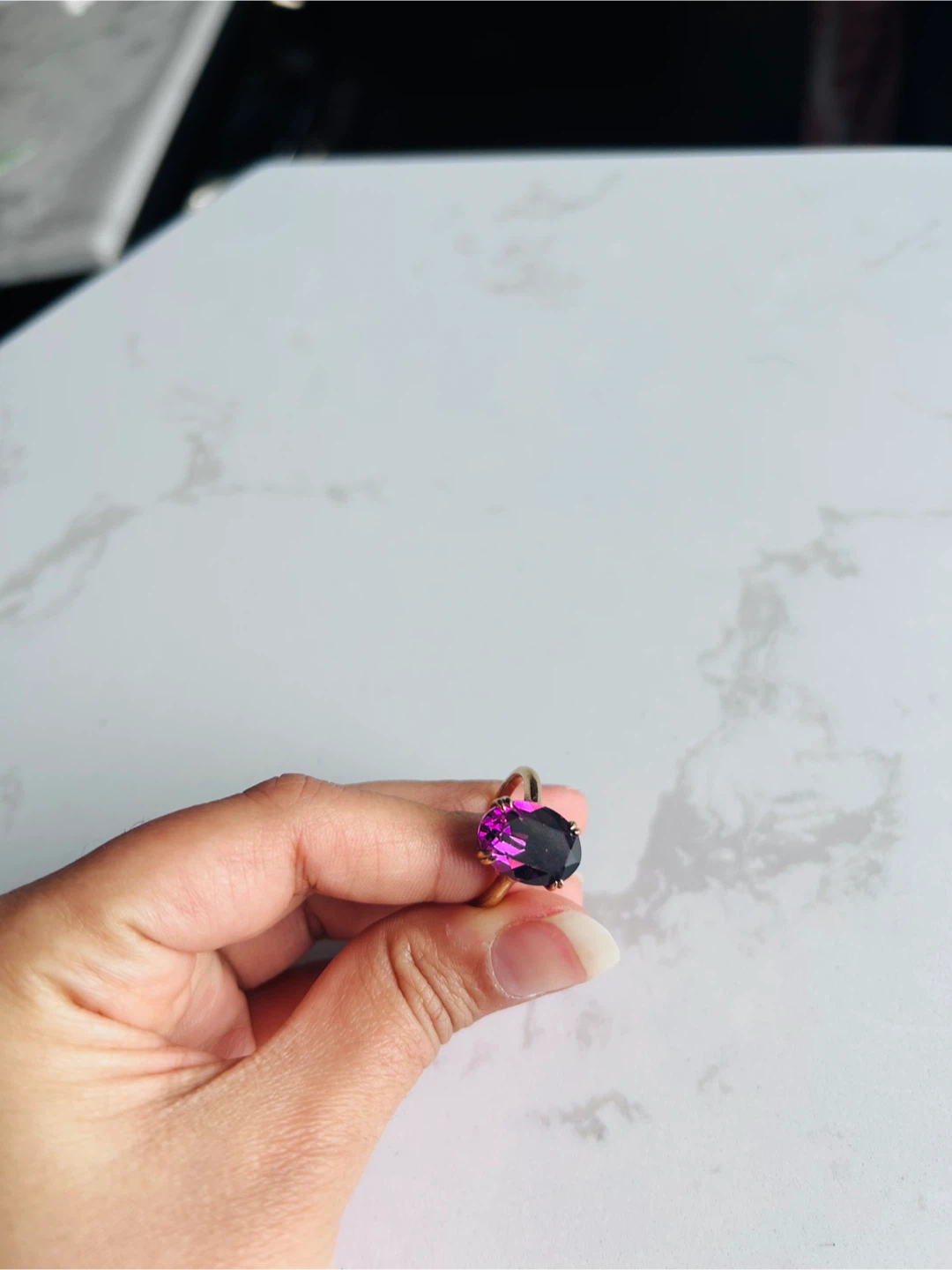 Oval Amethyst Ring