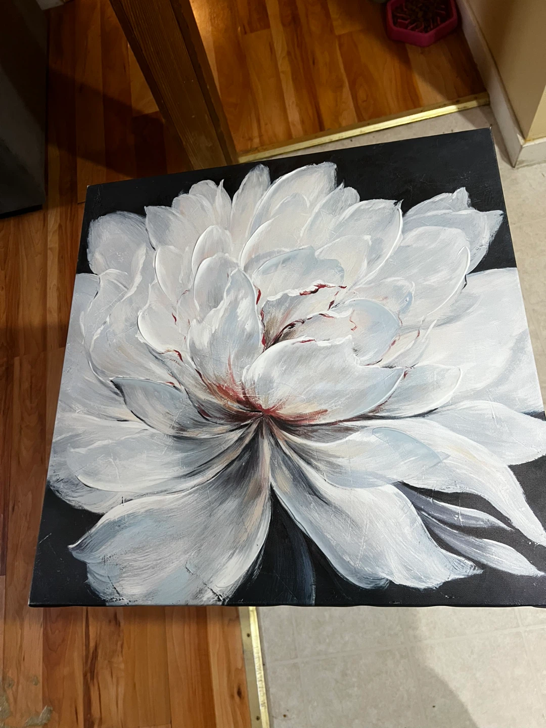 Hometrends White Peony Canvas Wall Art