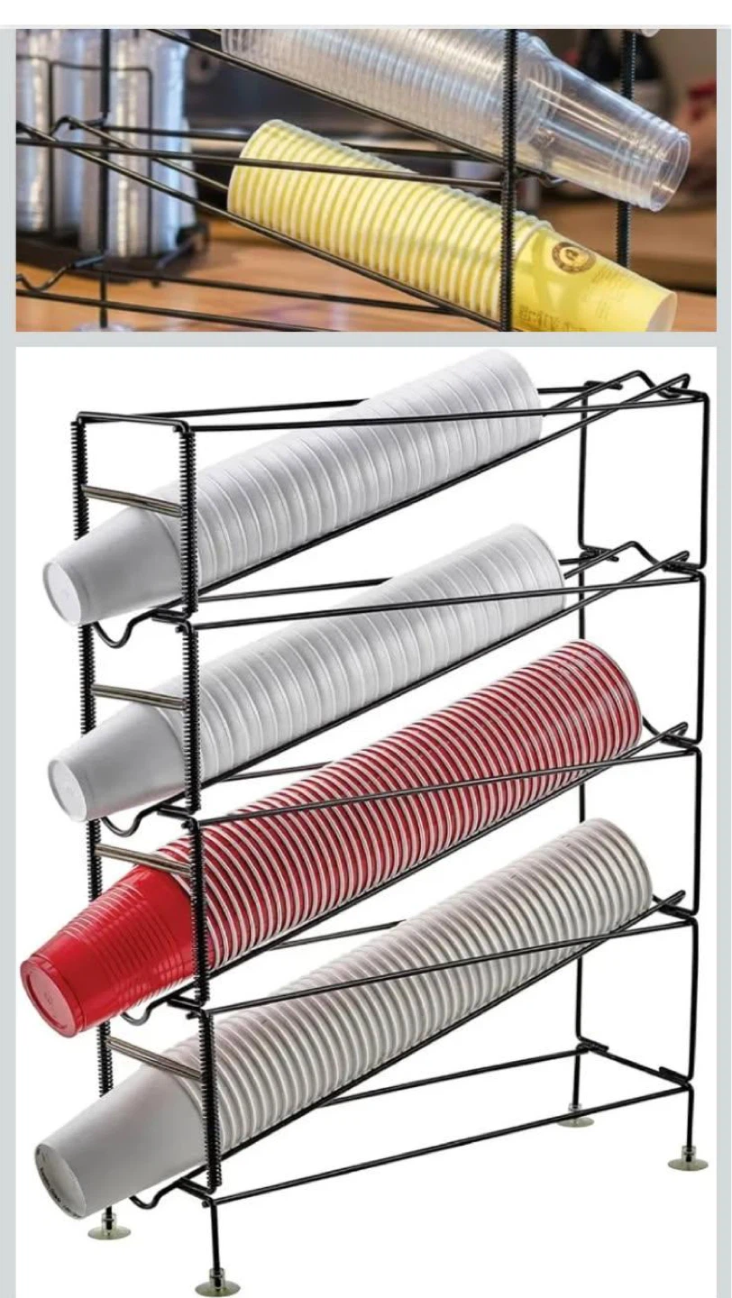4 Tier Wire Cup Dispenser Rack - photo 2