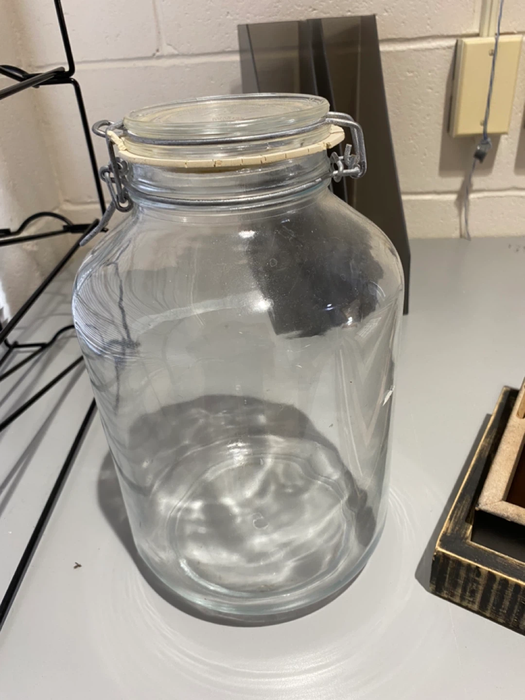 Large Glass Jar with Clamp Lid