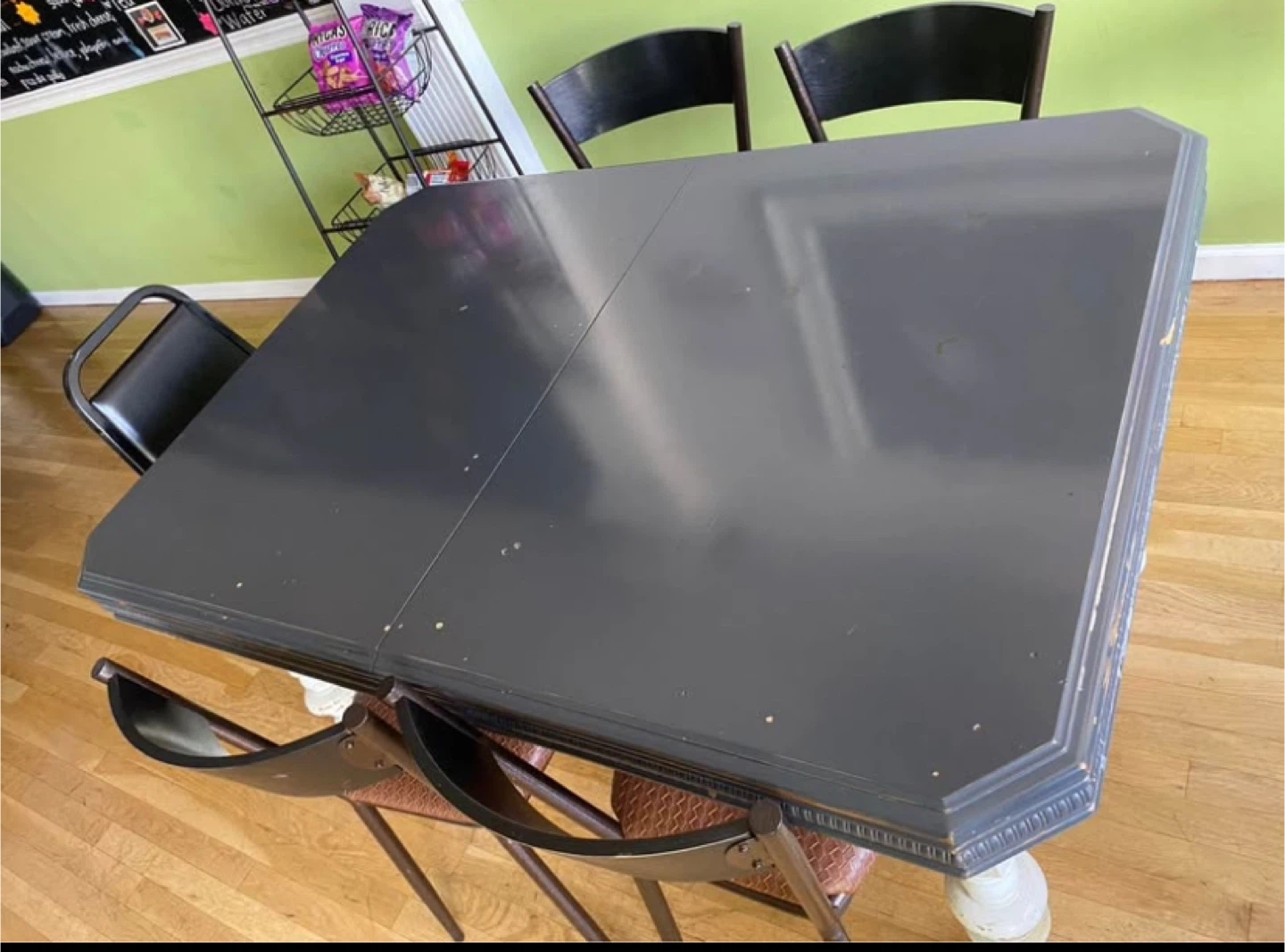 Gray Extendable Dining Table