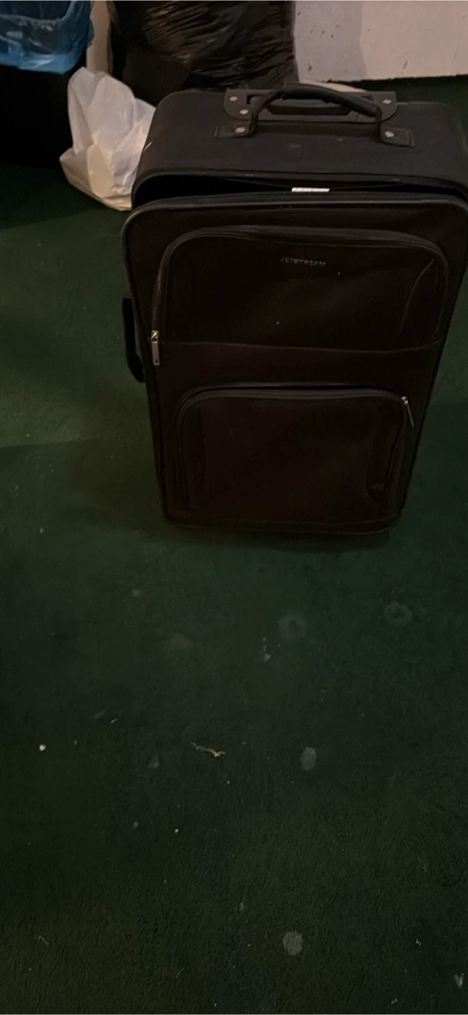 Jetstream black soft-shell suitcase