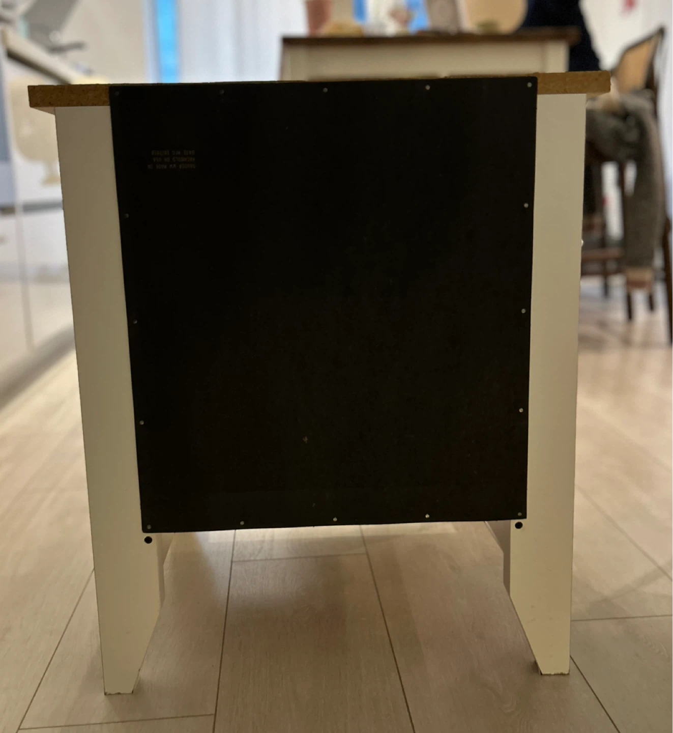 White Nightstand with Drawer and Shelf - photo 2