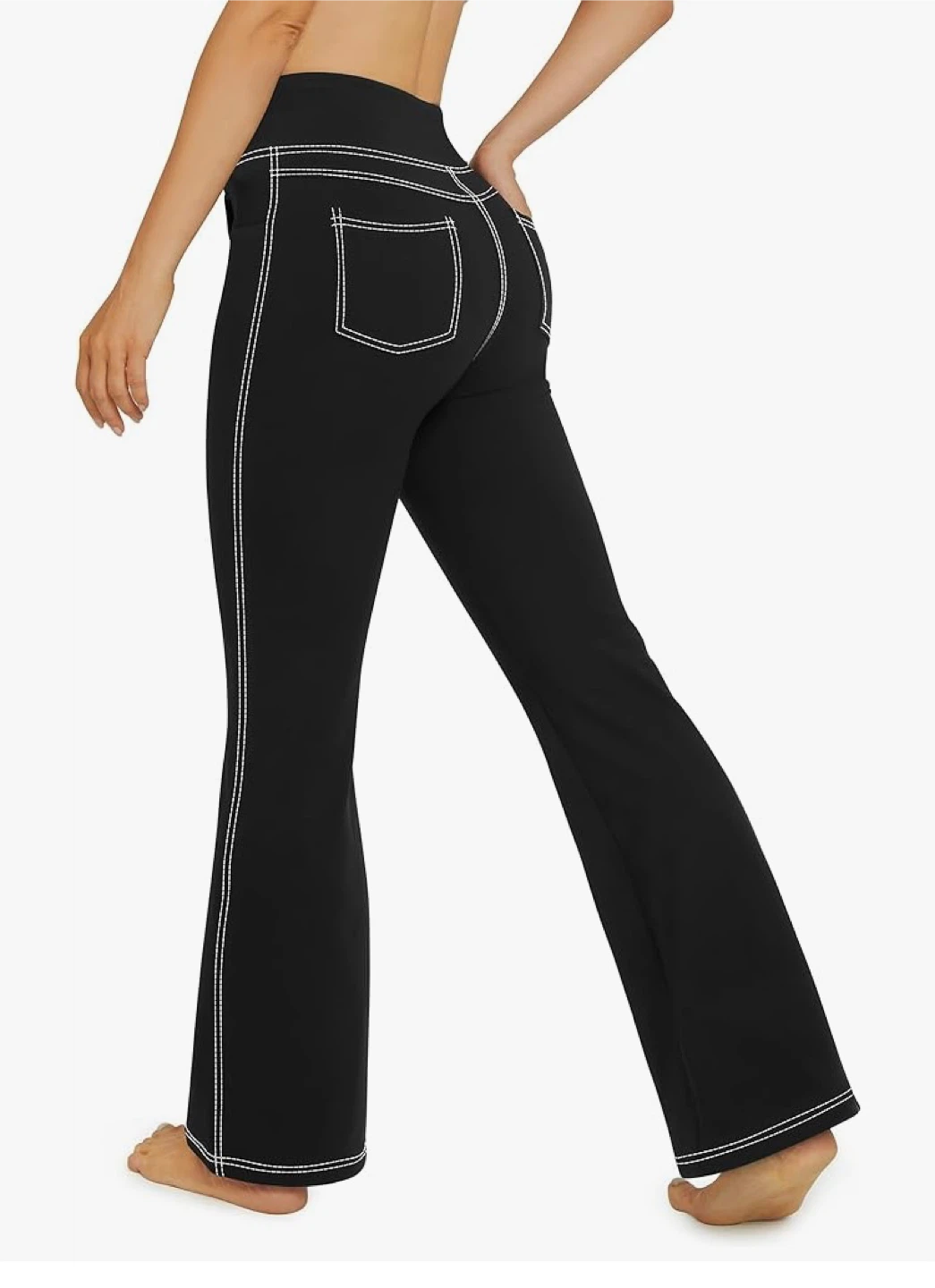 G4Free Black Flare Leggings Size L